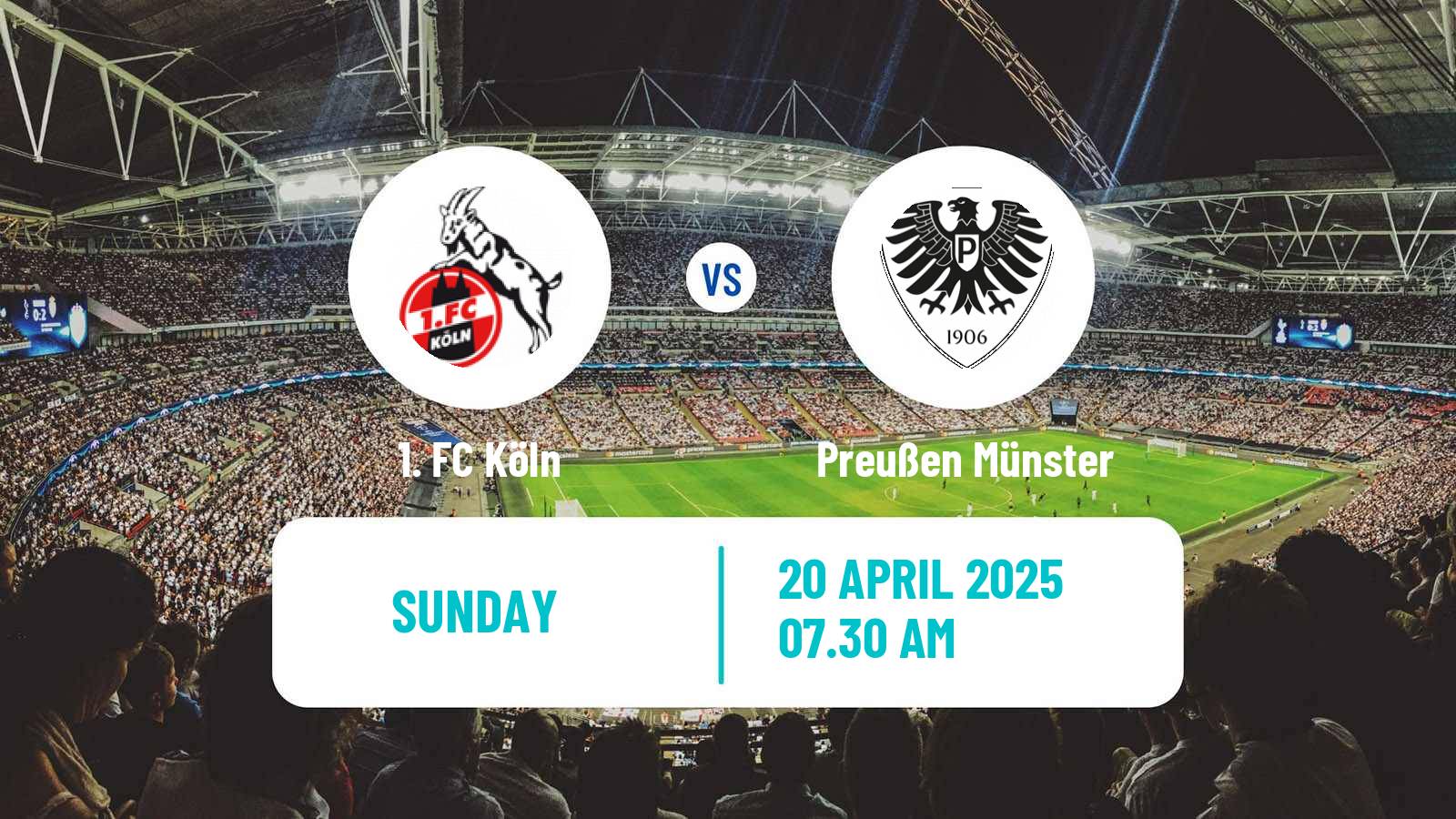 Soccer German 2 Bundesliga Köln - Preußen Münster
