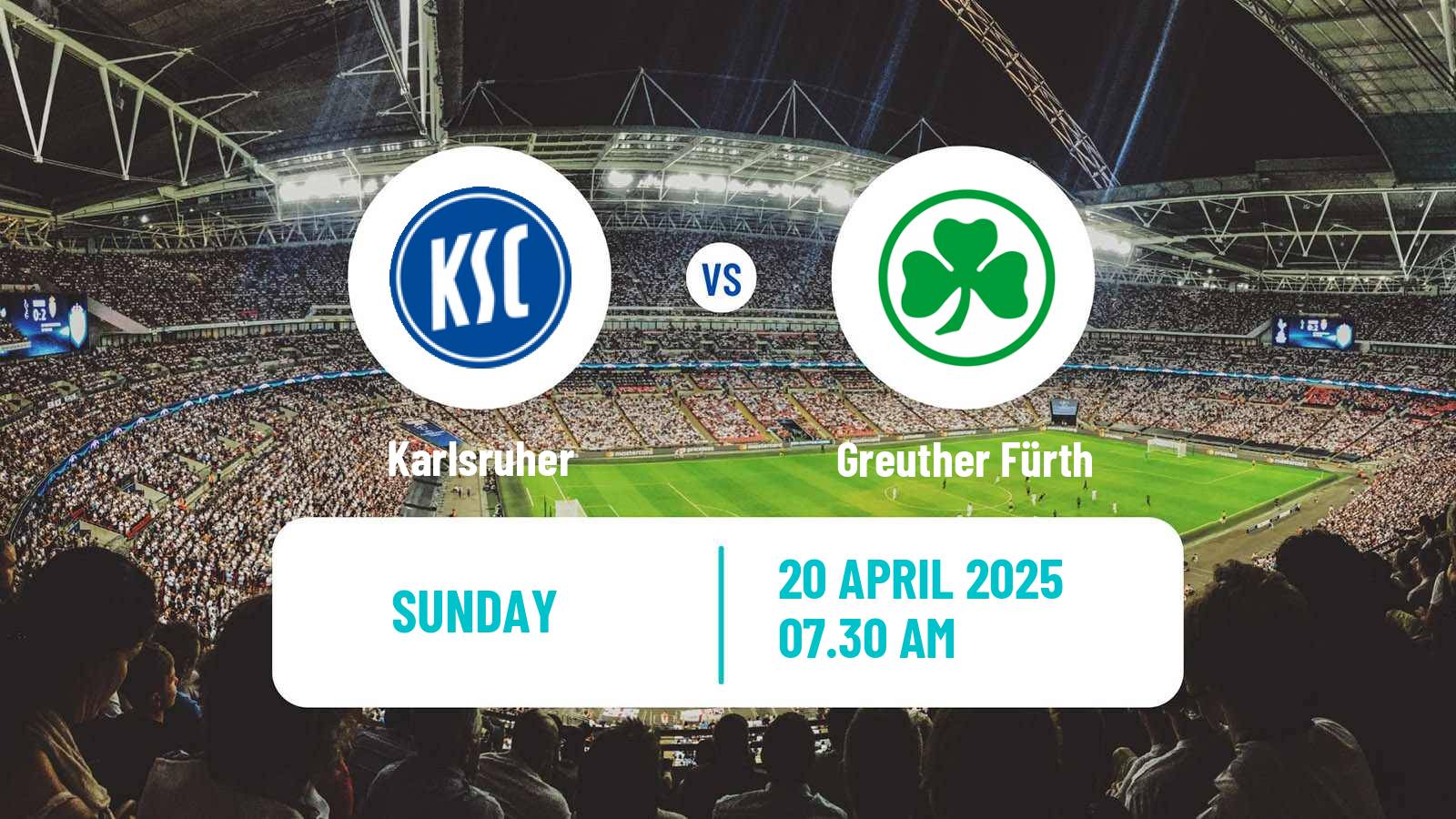 Soccer German 2 Bundesliga Karlsruher - Greuther Fürth