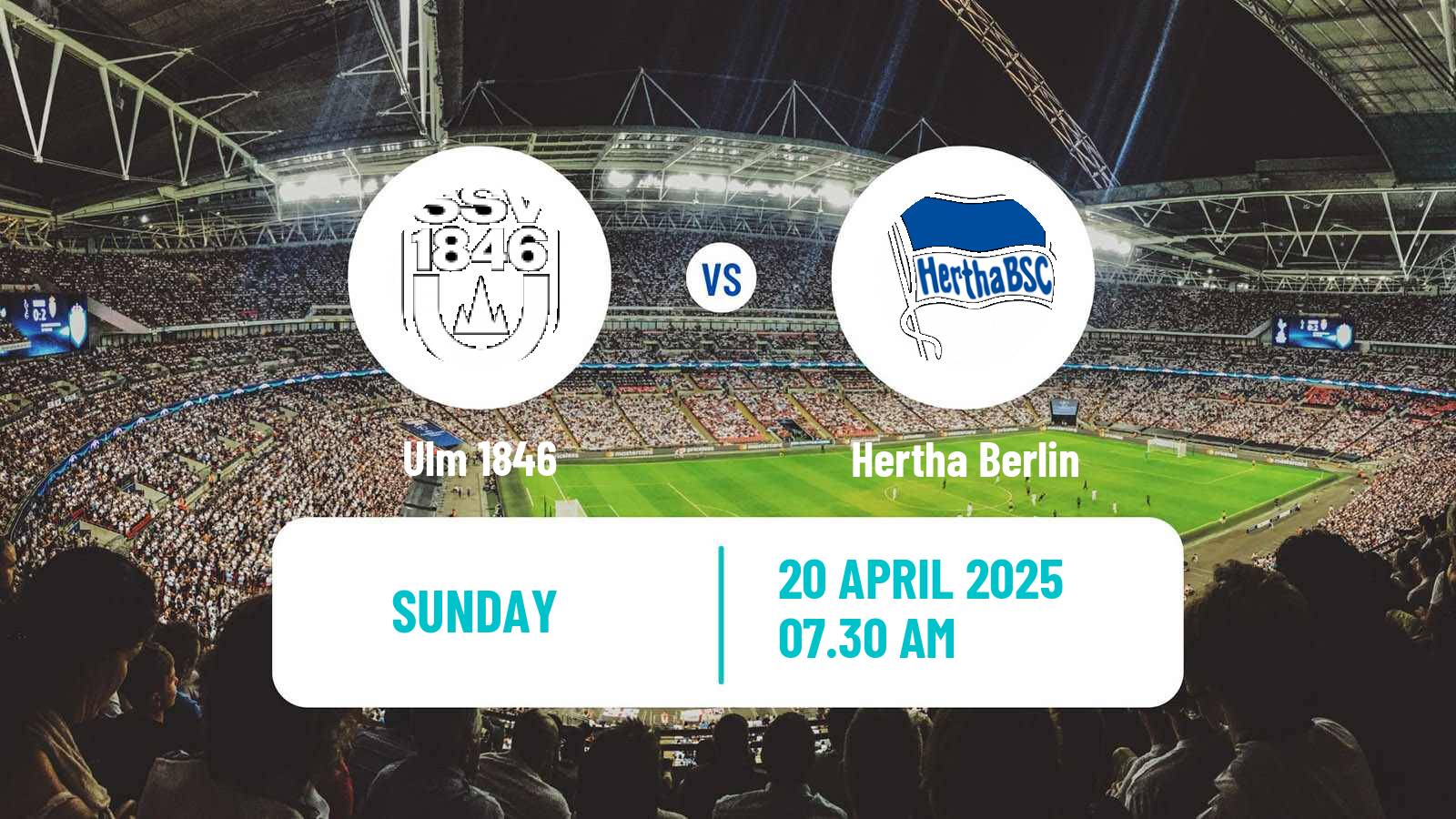 Soccer German 2 Bundesliga Ulm 1846 - Hertha Berlin