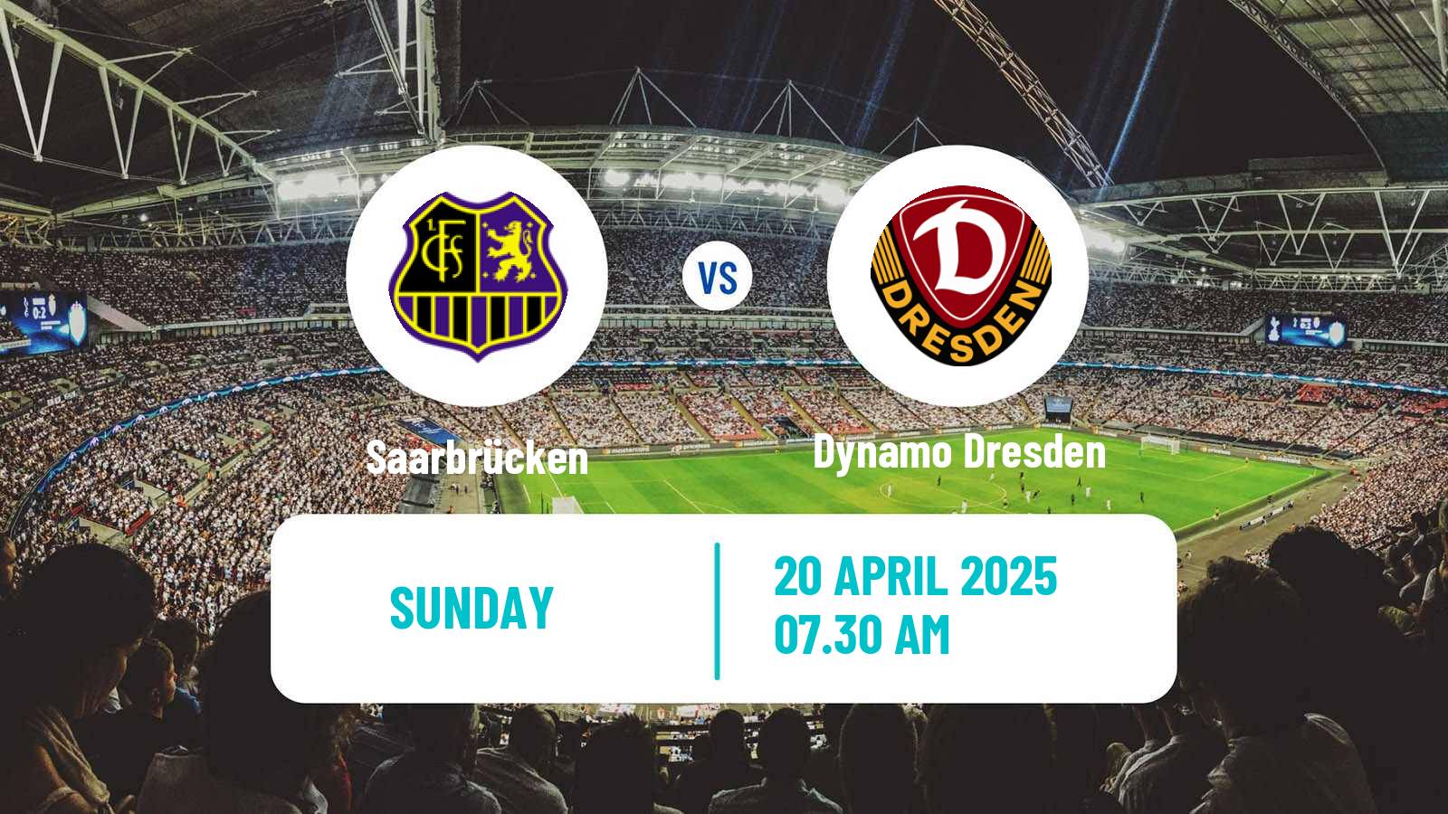 Soccer German 3 Bundesliga Saarbrücken - Dynamo Dresden
