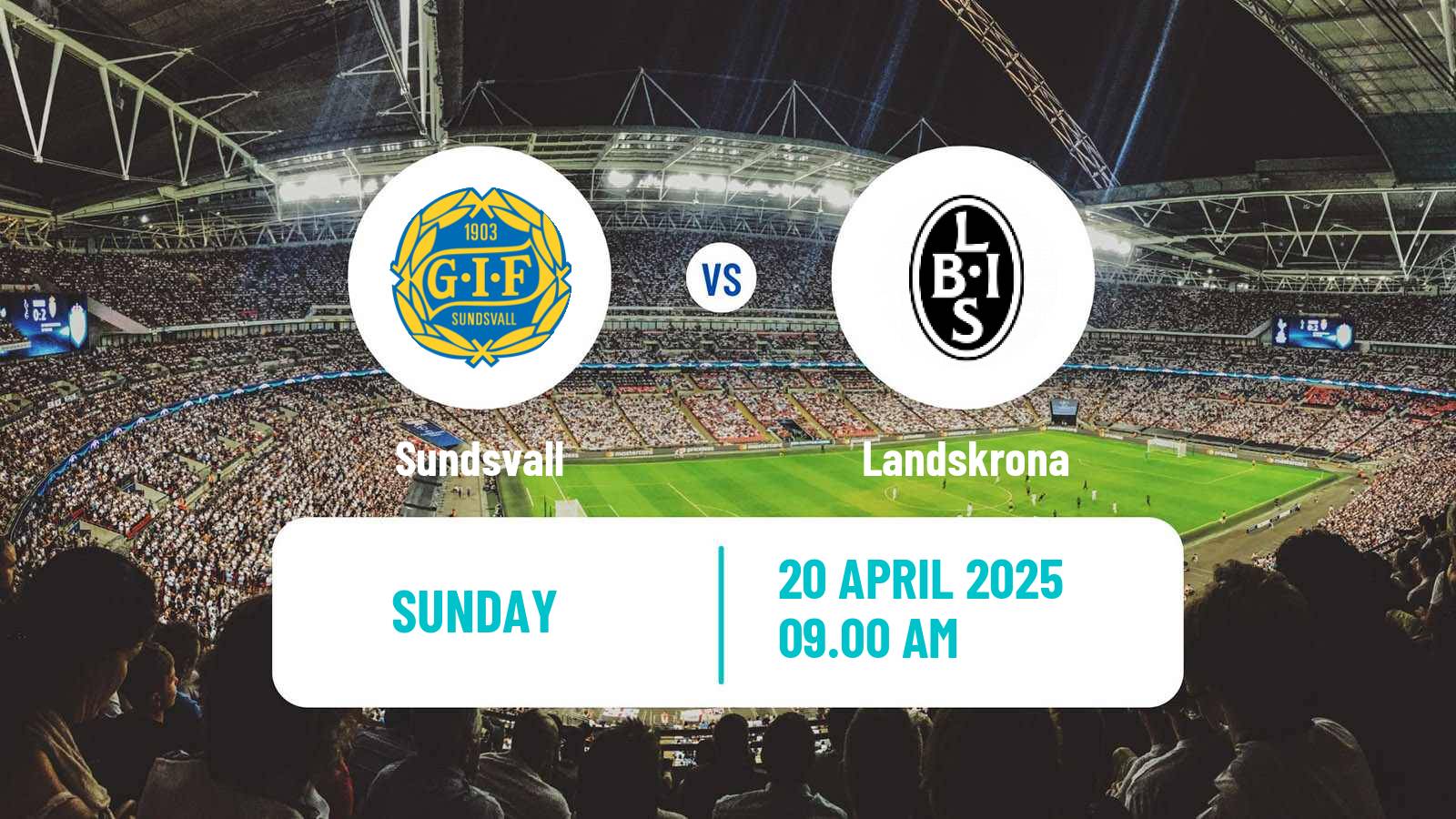 Soccer Swedish Superettan Sundsvall - Landskrona