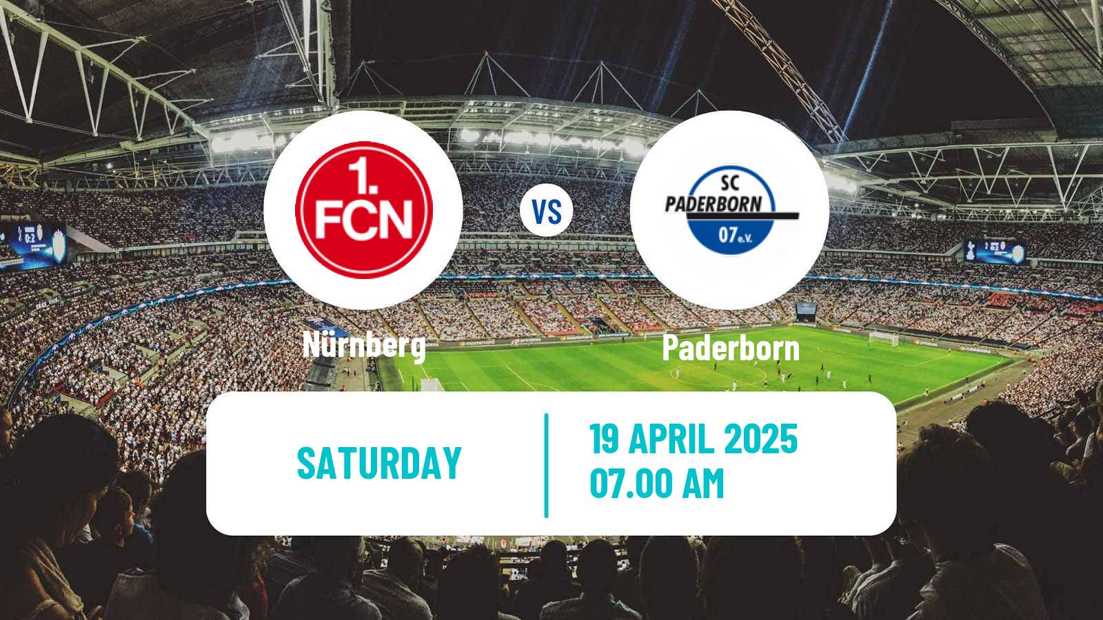 Soccer German 2 Bundesliga Nürnberg - Paderborn