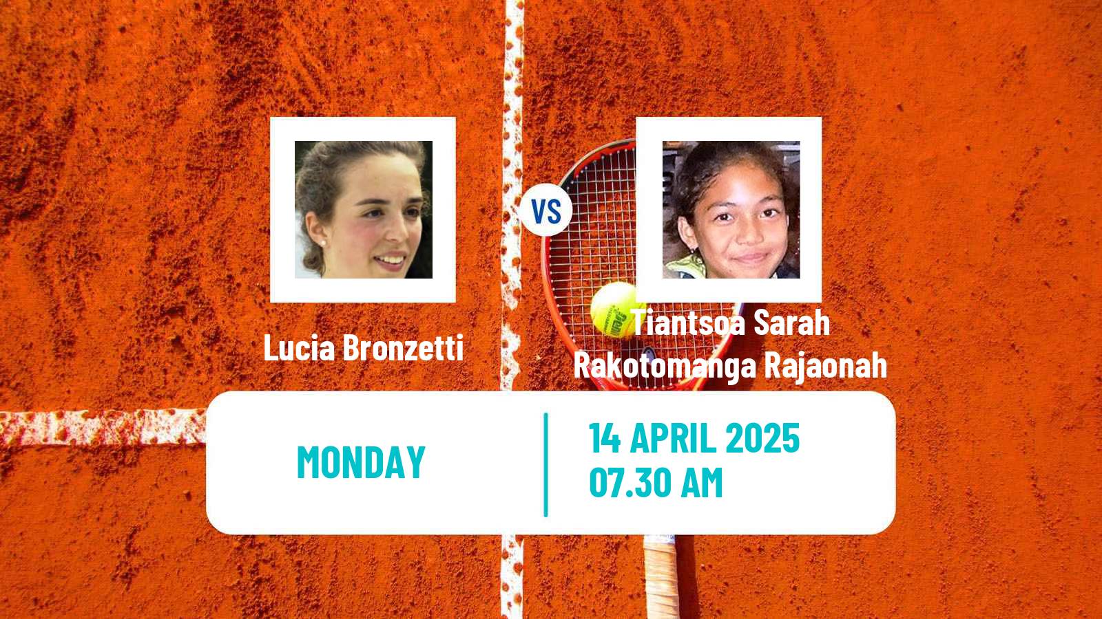 Tennis WTA Rouen Lucia Bronzetti - Tiantsoa Sarah Rakotomanga Rajaonah