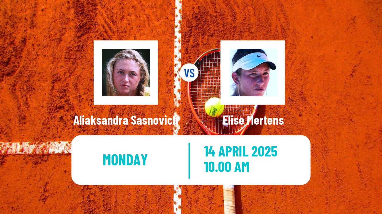 Tennis WTA Stuttgart Aliaksandra Sasnovich - Elise Mertens