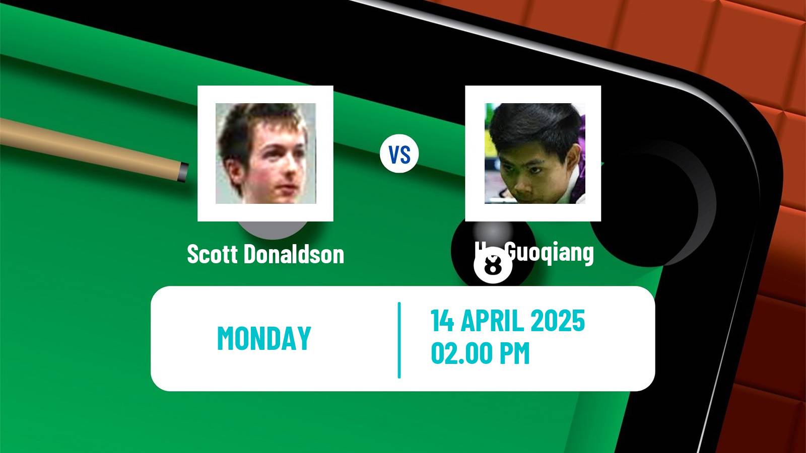 Snooker World Championship Scott Donaldson - He Guoqiang