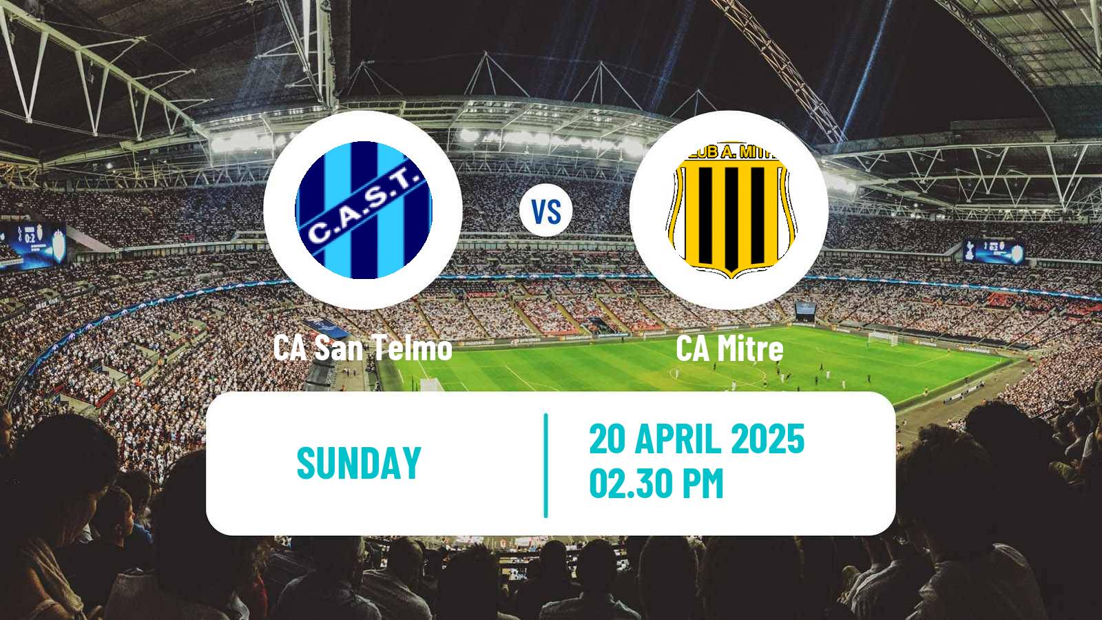 Soccer Argentinian Primera Nacional San Telmo - Mitre