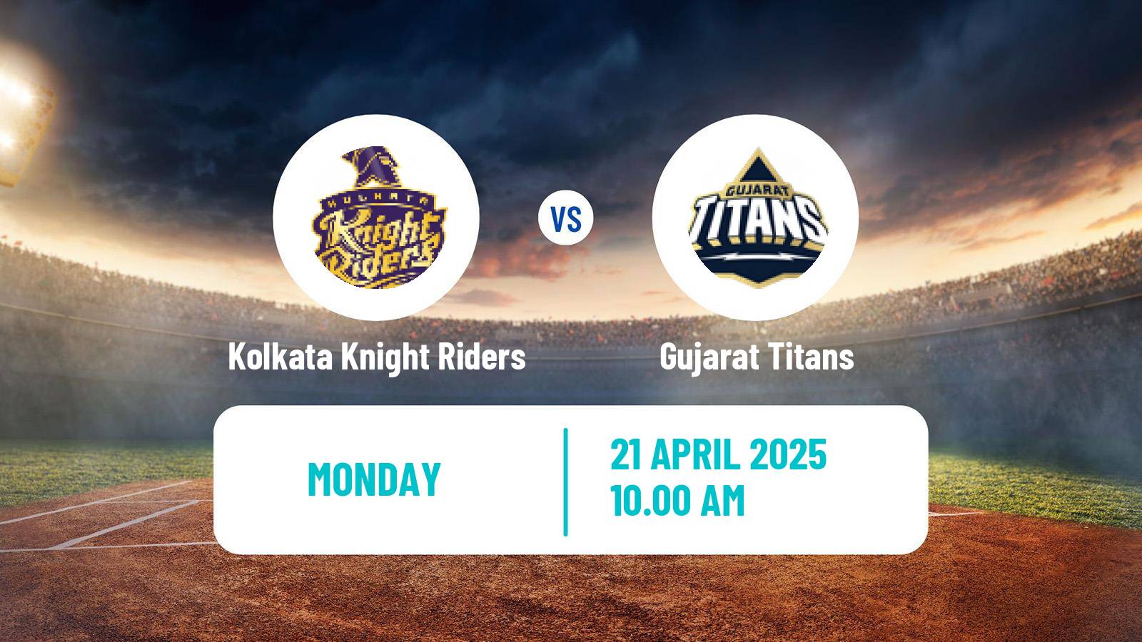 Cricket Indian Premier League Cricket Kolkata Knight Riders - Gujarat Titans