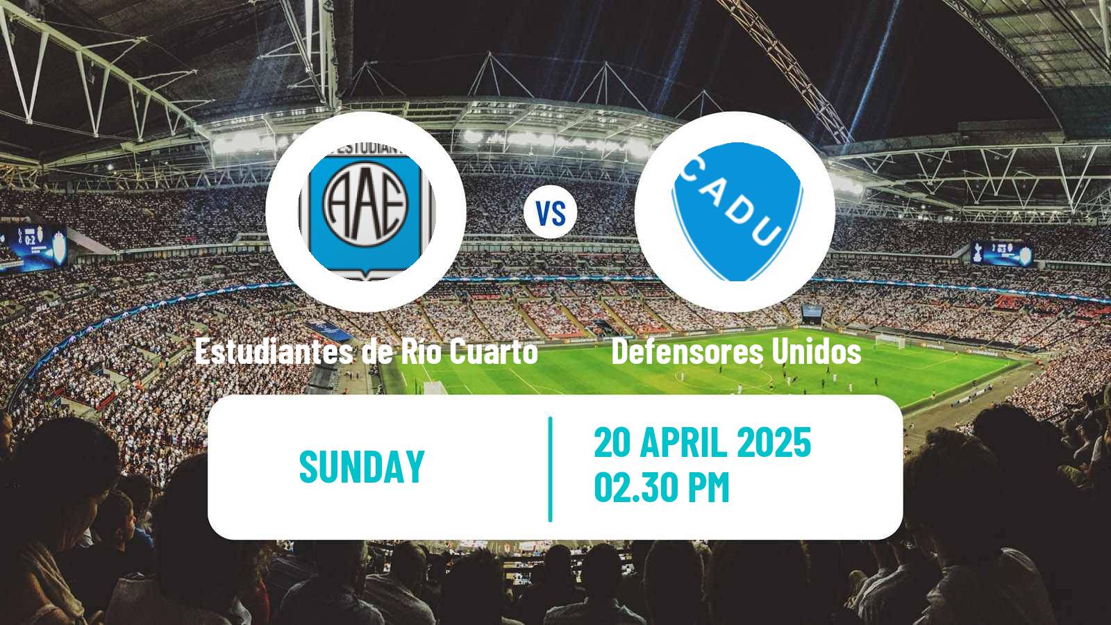 Soccer Argentinian Primera Nacional Estudiantes de Río Cuarto - Defensores Unidos