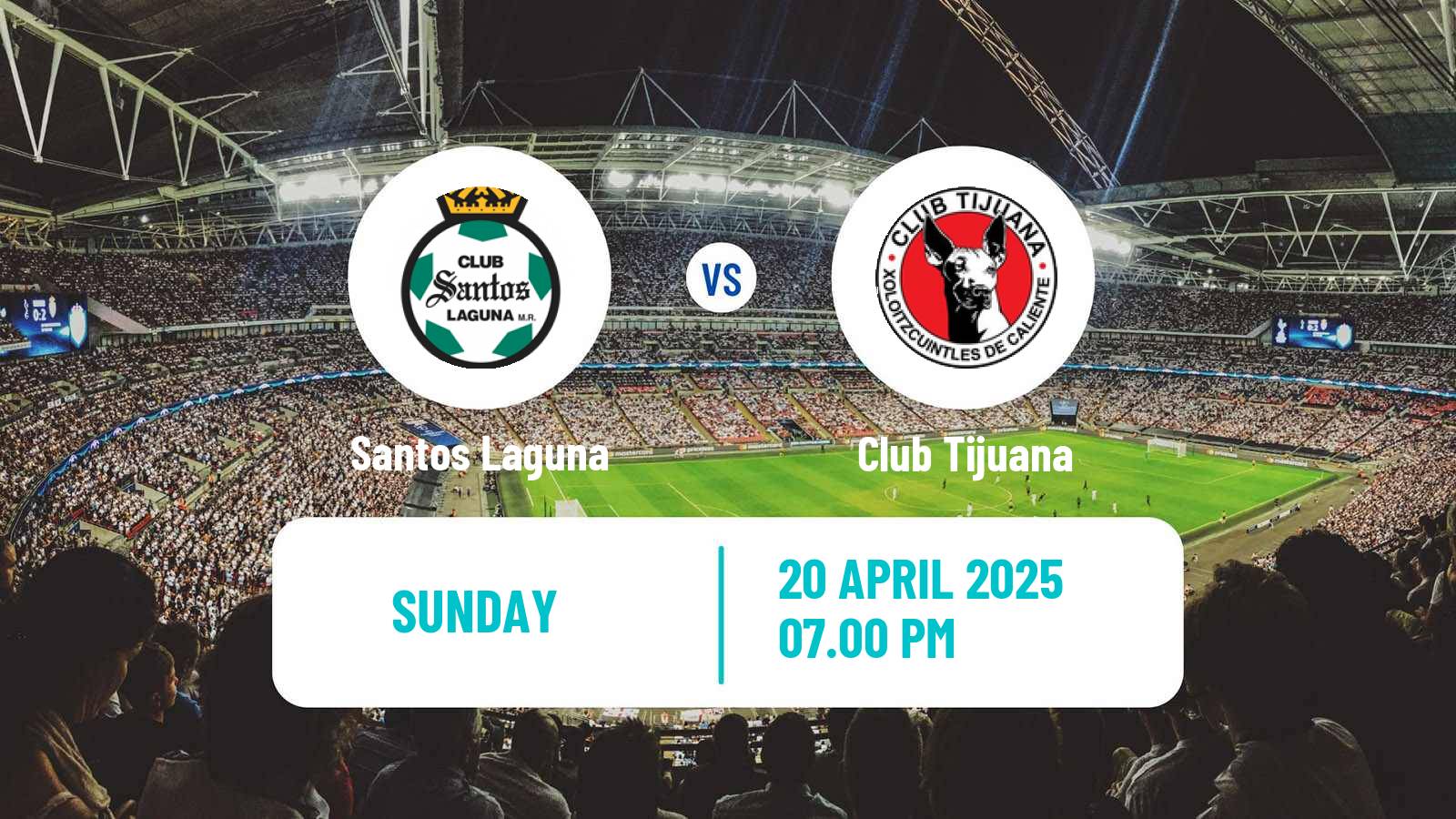 Soccer Mexican Liga MX Santos Laguna - Tijuana