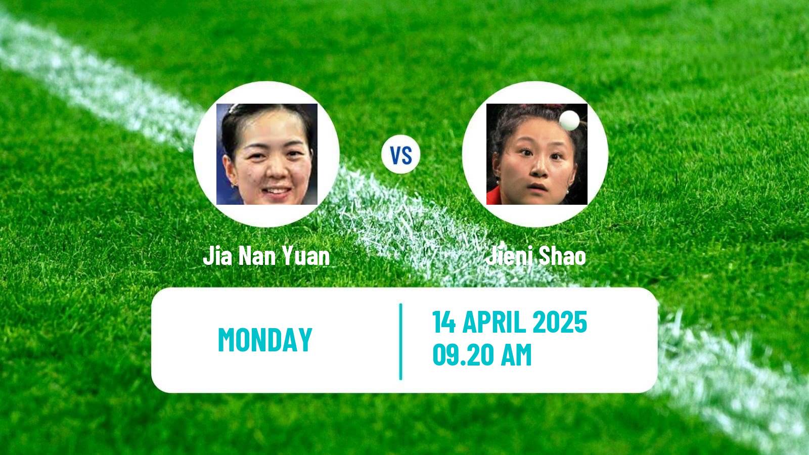 Table tennis World Cup Women Jia Nan Yuan - Jieni Shao