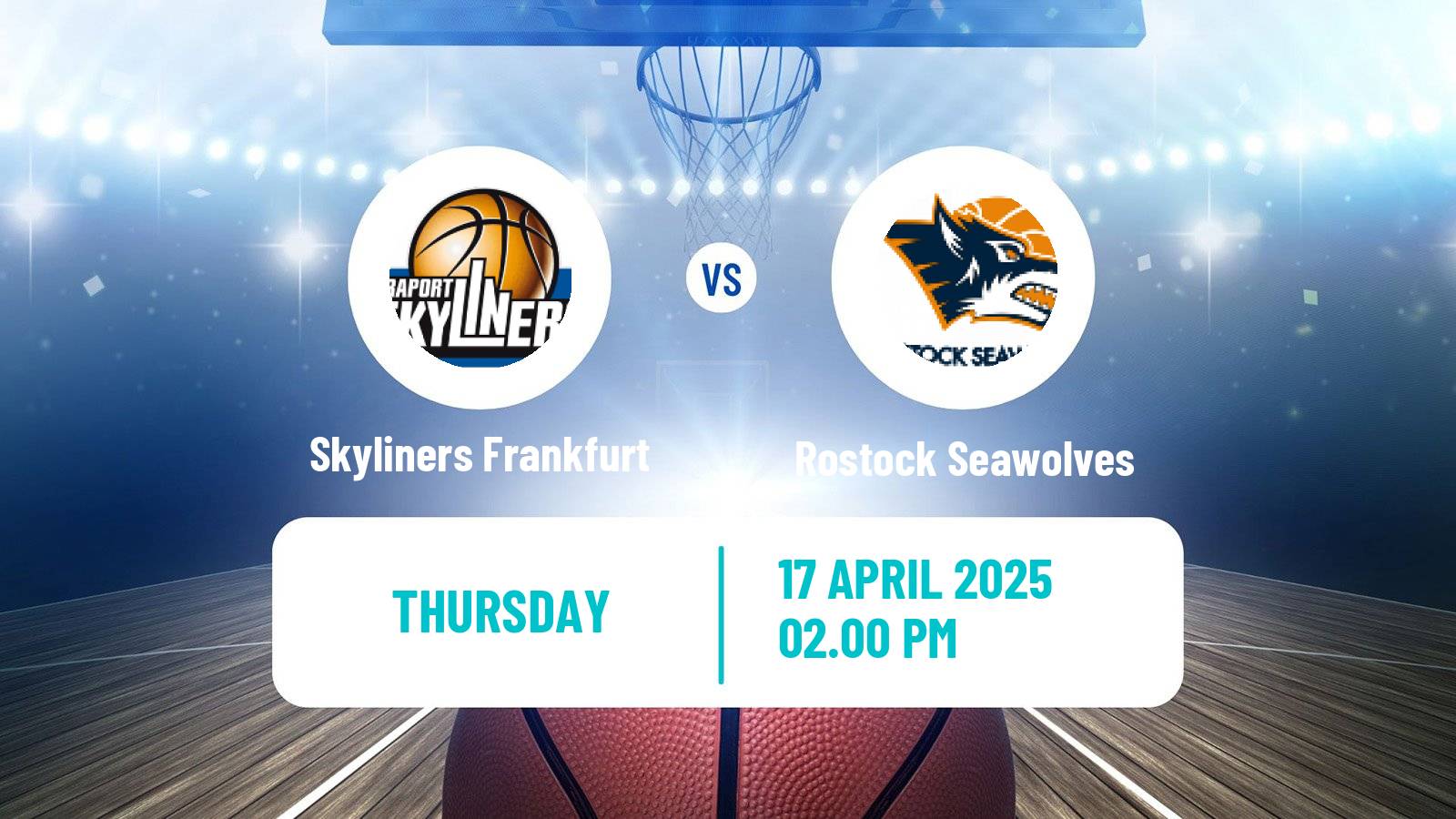 Basketball German BBL Skyliners Frankfurt - Rostock Seawolves