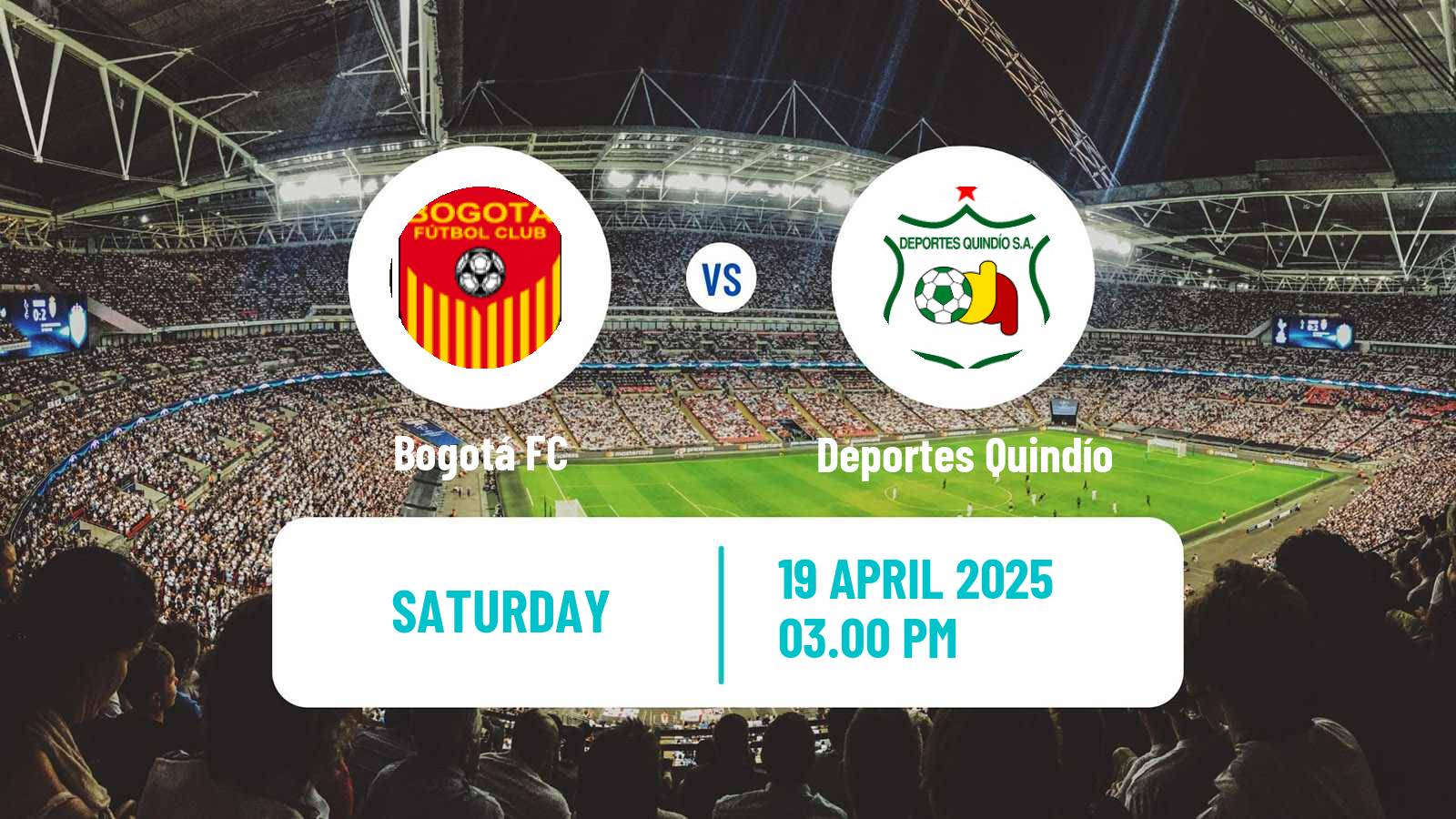 Soccer Colombian Primera B Bogotá - Deportes Quindío