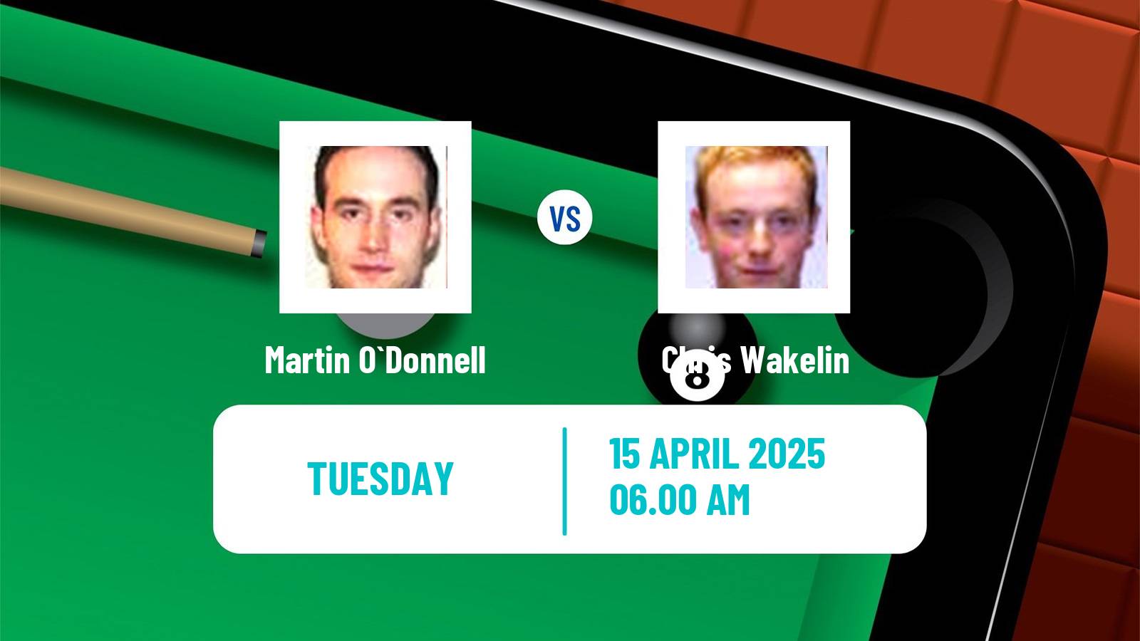 Snooker World Championship Martin O`Donnell - Chris Wakelin