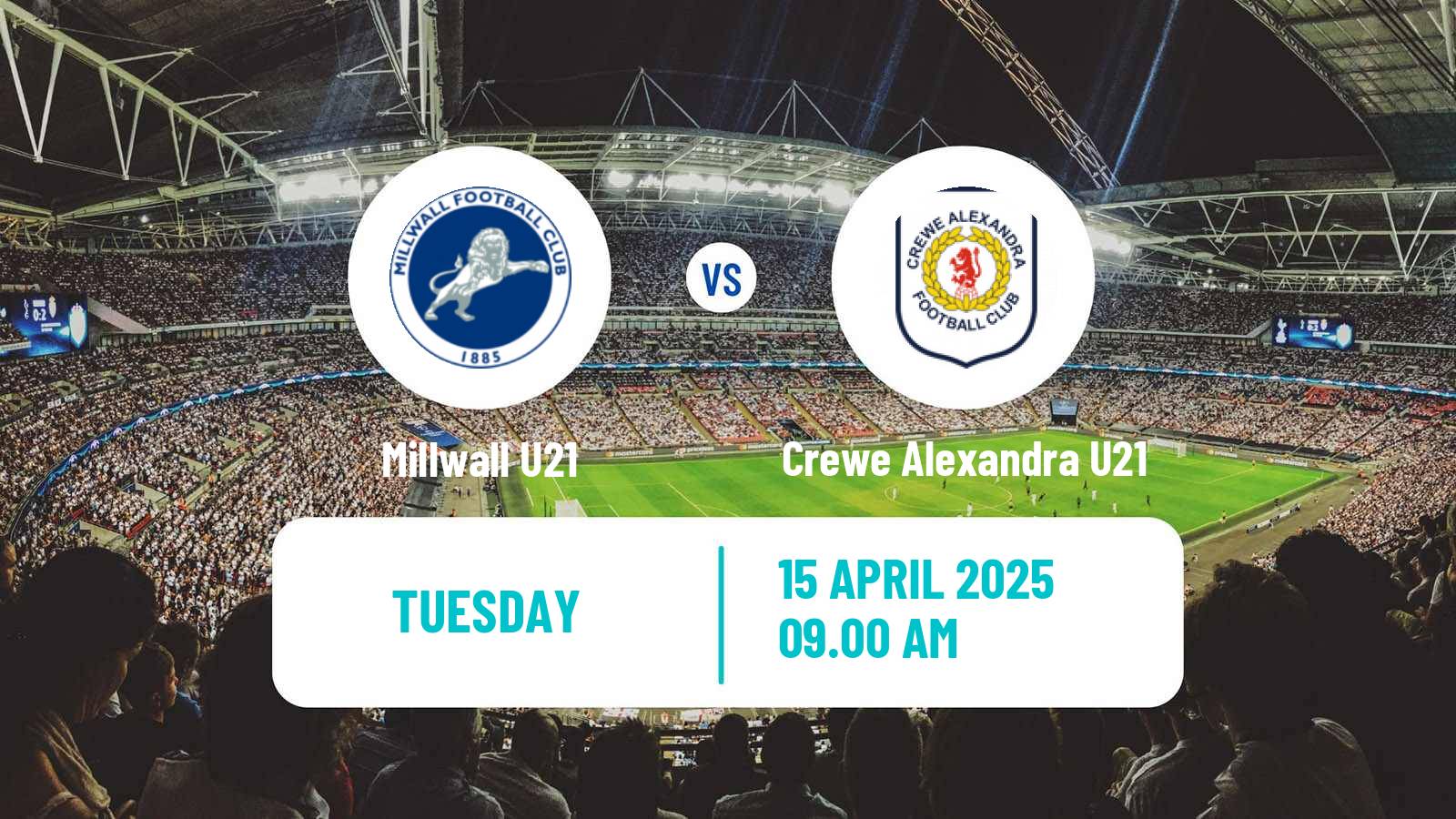 Soccer English Professional Development League Millwall U21 - Crewe Alexandra U21