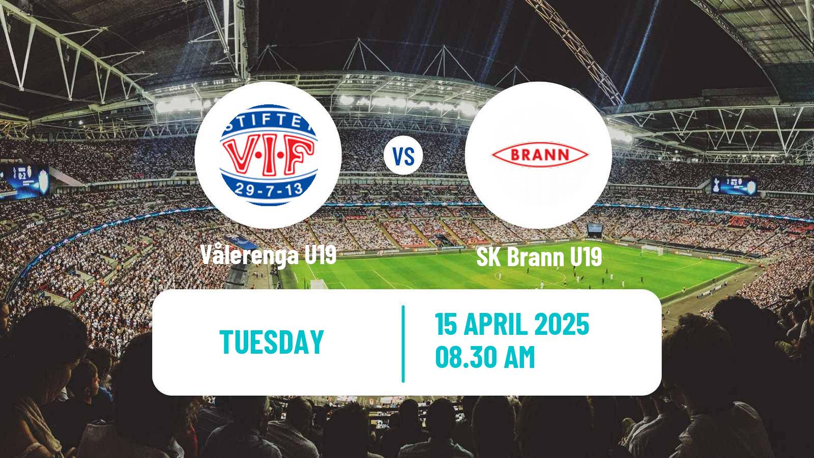 Football Norwegian Nasjonal U19 CL Vålerenga U19 - Brann U19