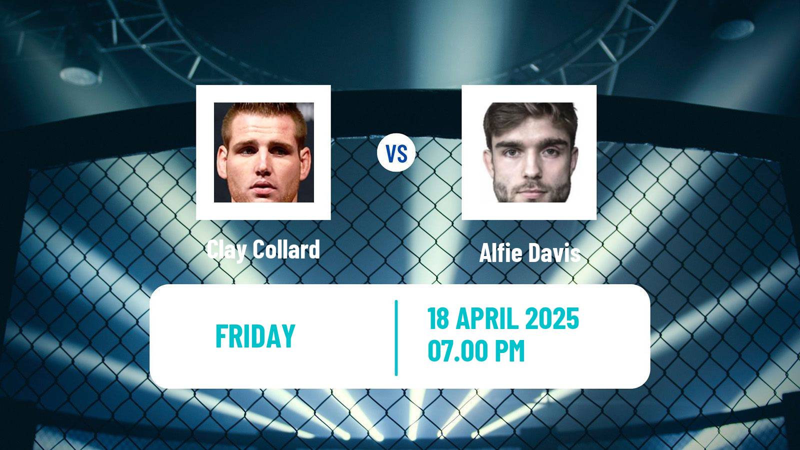 MMA Lightweight Pfl Tournament Men Clay Collard - Alfie Davis