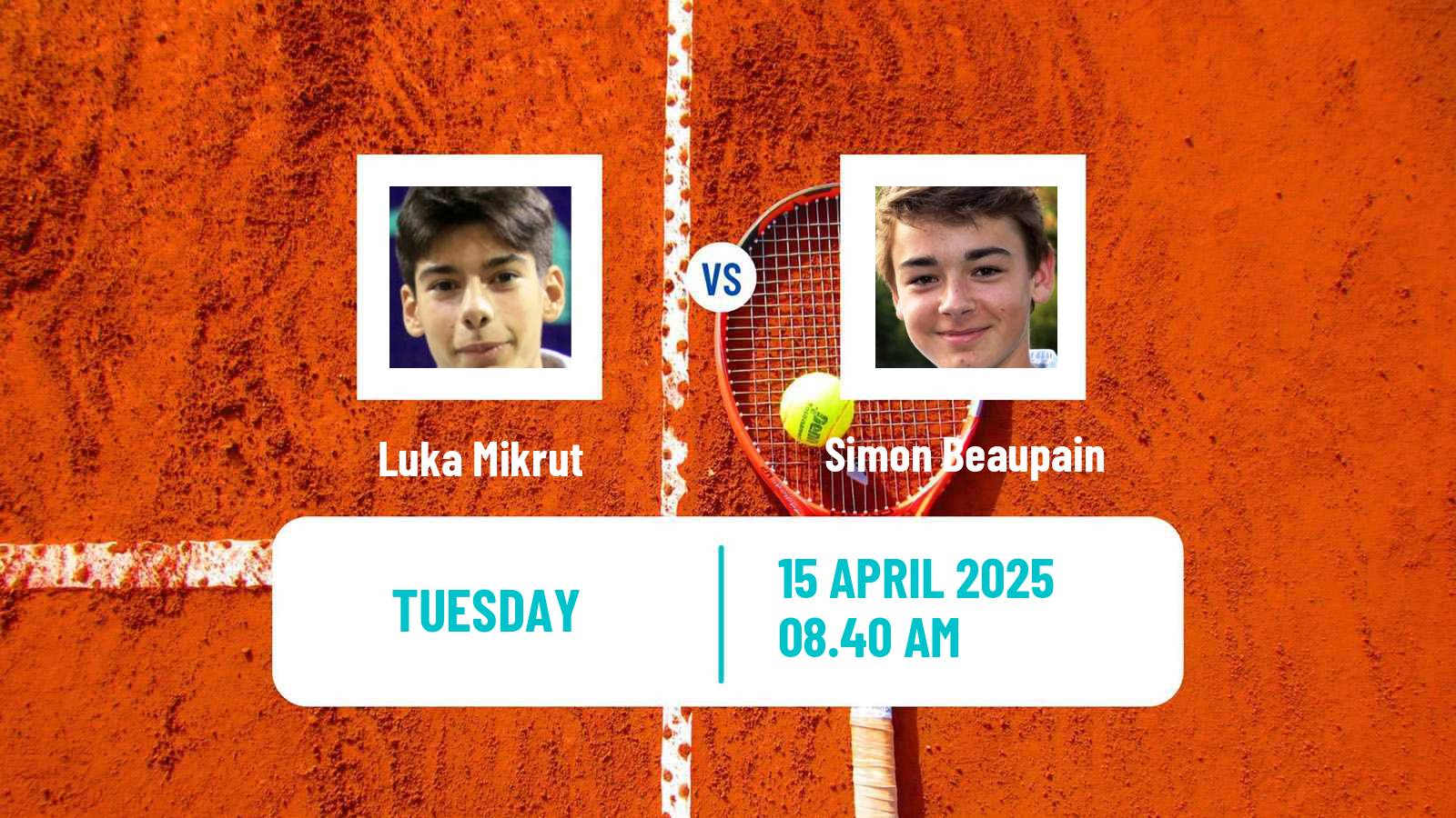 Tennis ITF M15 Dubrovnik Men Luka Mikrut - Simon Beaupain
