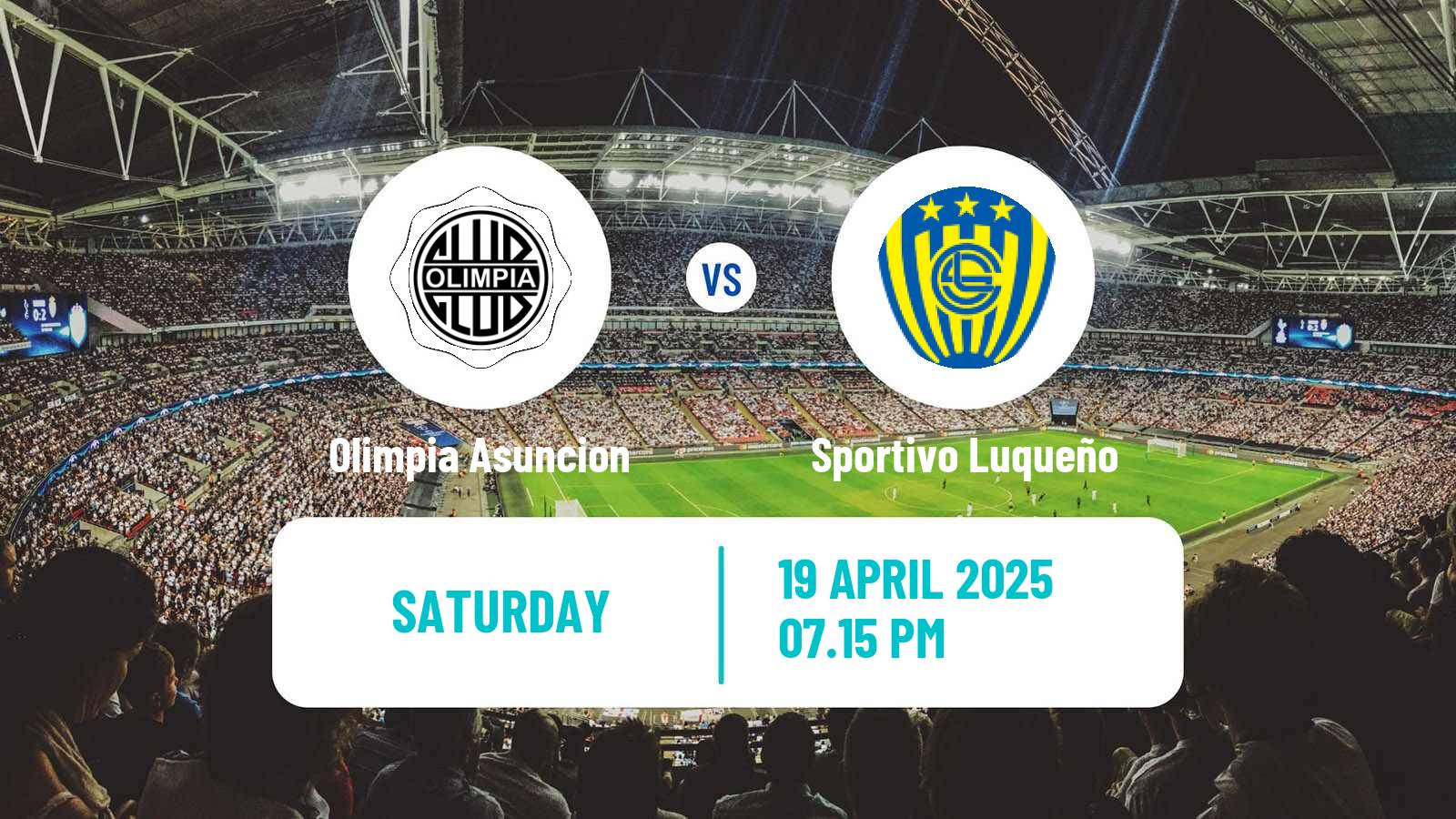 Soccer Paraguayan Primera Division Olimpia Asuncion - Sportivo Luqueño