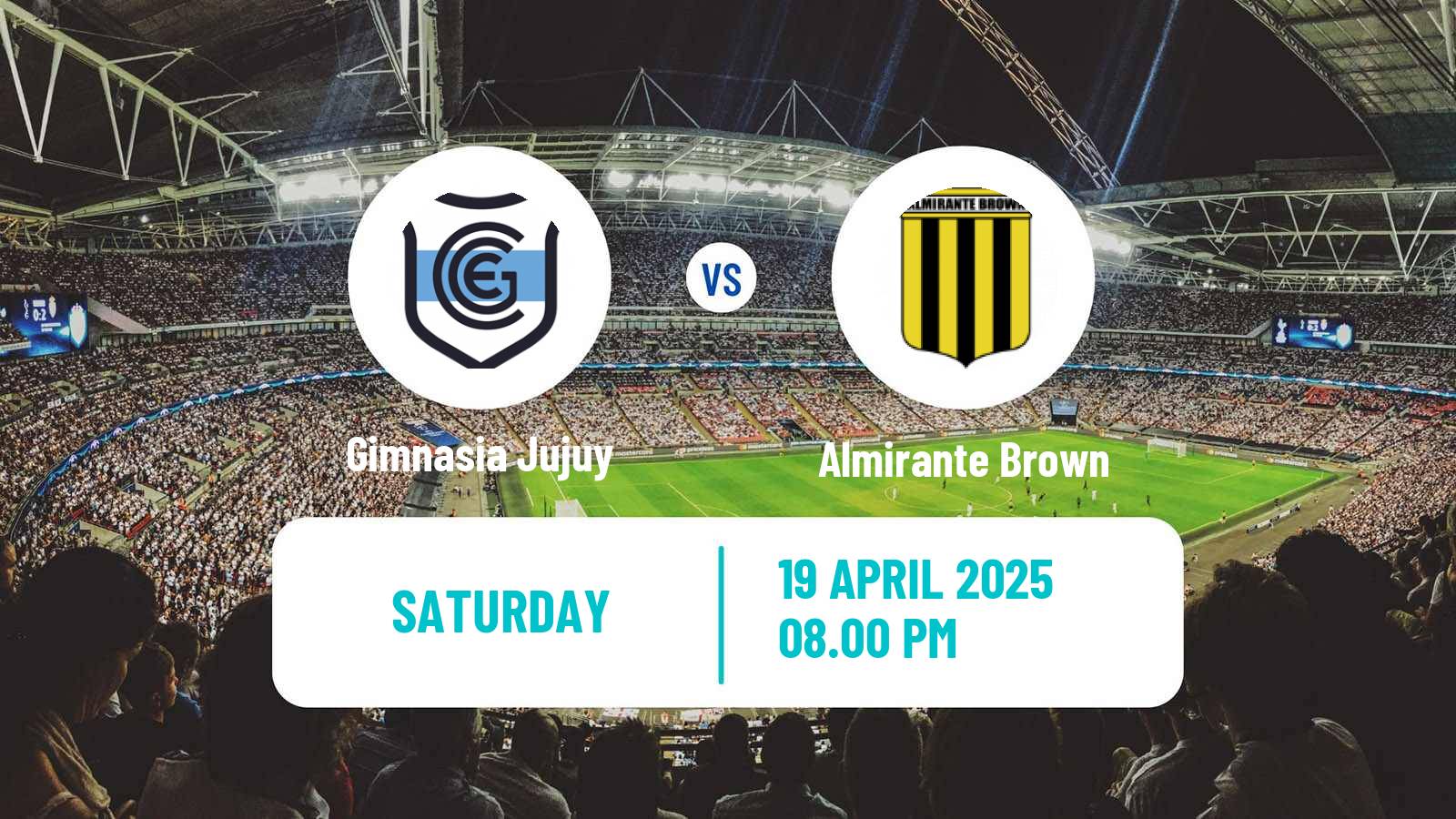 Soccer Argentinian Primera Nacional Gimnasia Jujuy - Almirante Brown