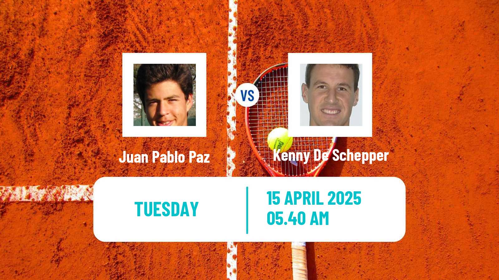Tennis ITF M15 Monastir 15 Men Juan Pablo Paz - Kenny De Schepper