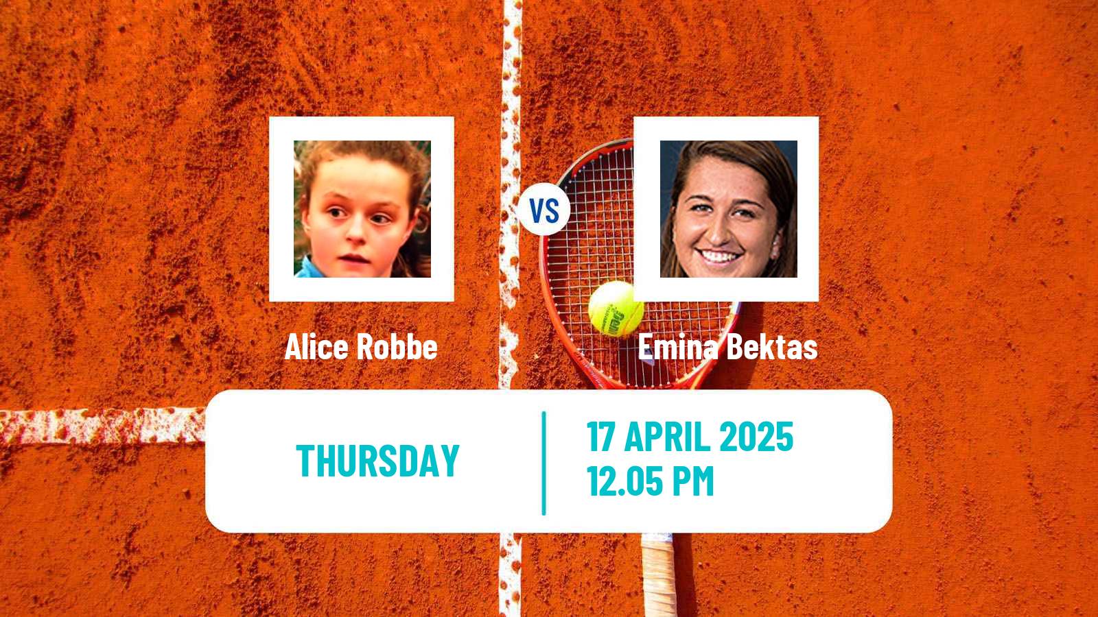 Tennis ITF W75 Calvi Women Alice Robbe - Emina Bektas