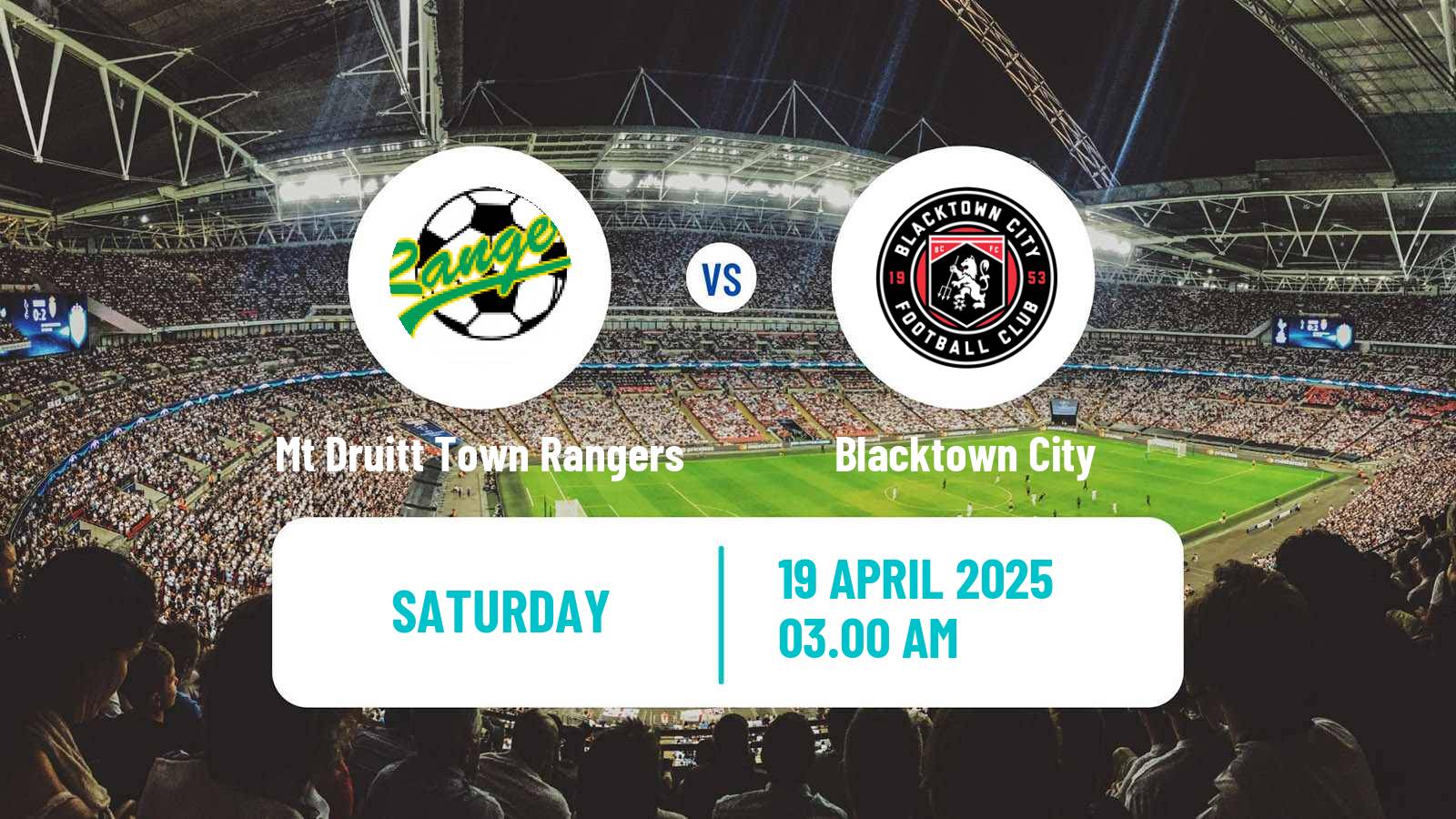 Soccer Australian NPL NSW Mt Druitt Town Rangers - Blacktown City