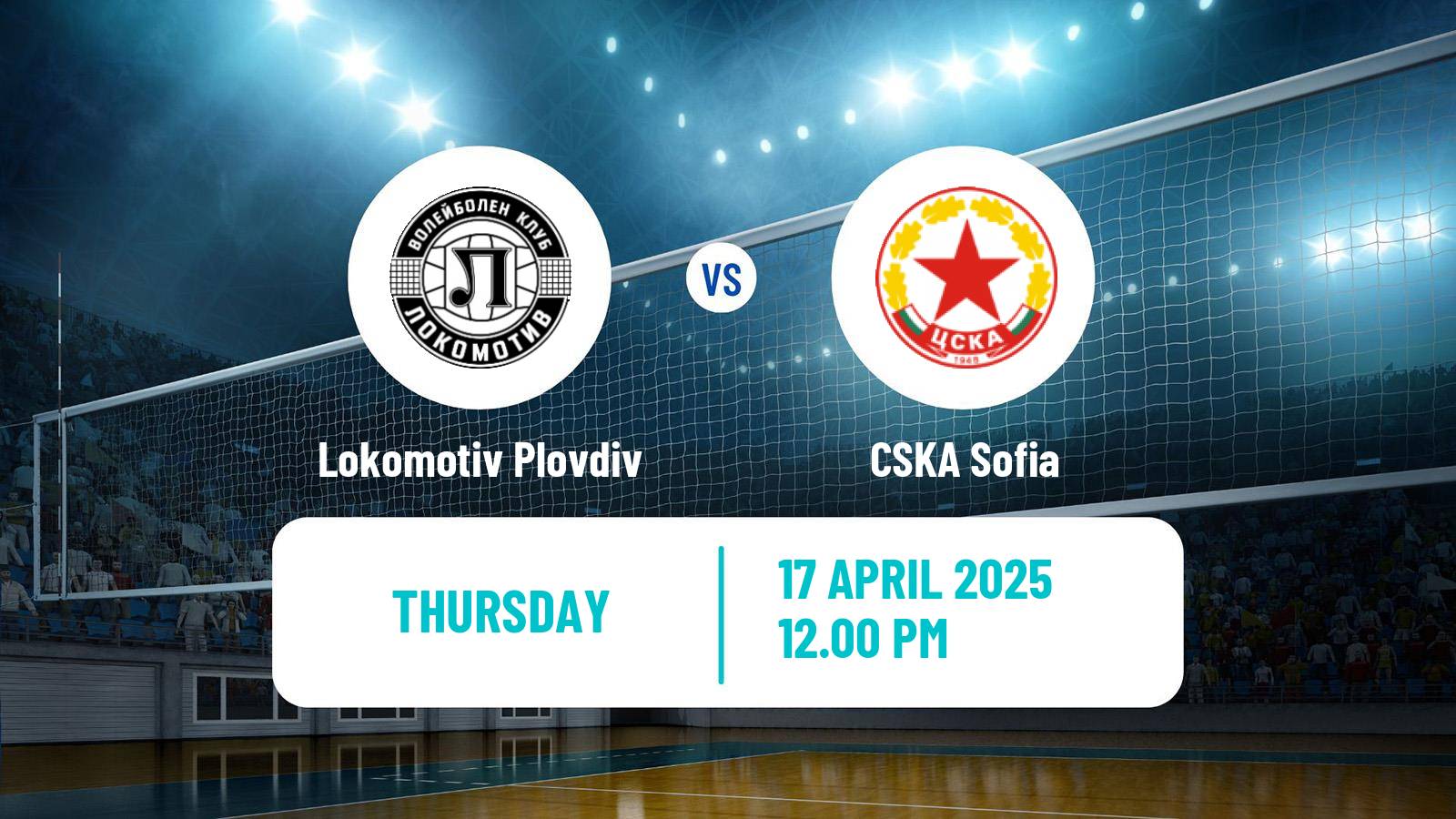 Volleyball Bulgarian SuperLiga Volleyball Lokomotiv Plovdiv - CSKA Sofia