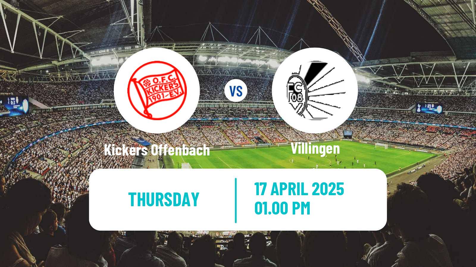 Soccer German Regionalliga Sudwest Kickers Offenbach - Villingen