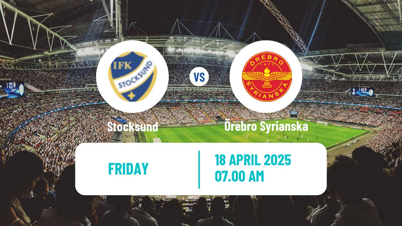 Soccer Swedish Division 1 Norra Stocksund - Örebro Syrianska