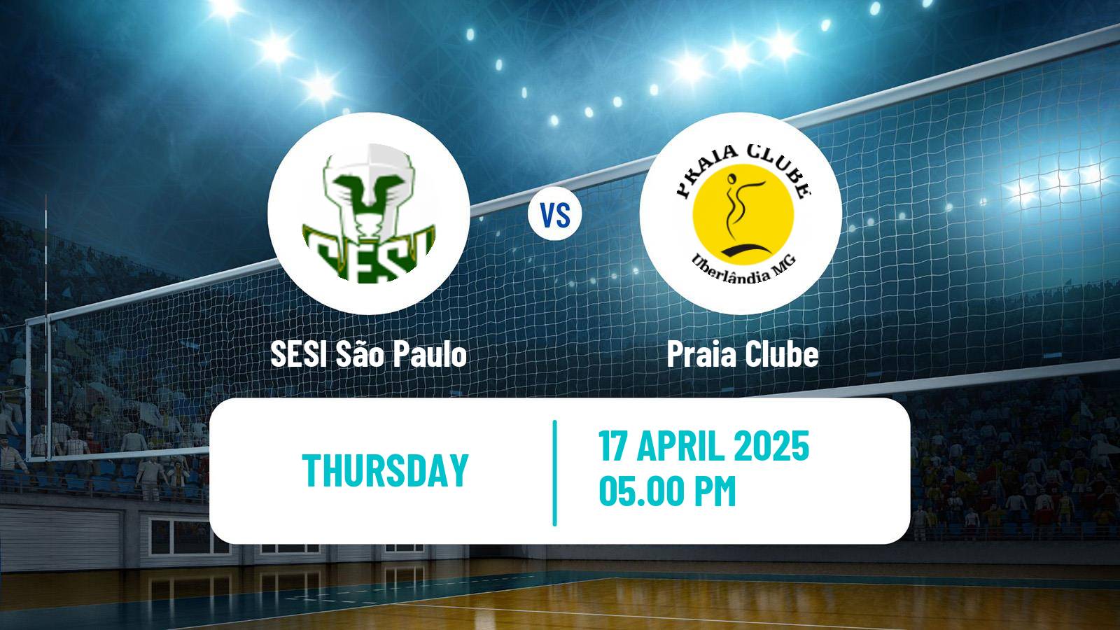 Volleyball Brazilian SuperLiga Volleyball SESI São Paulo - Praia Clube