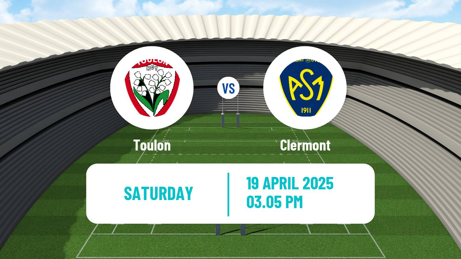 Rugby union French Top 14 Toulon - Clermont