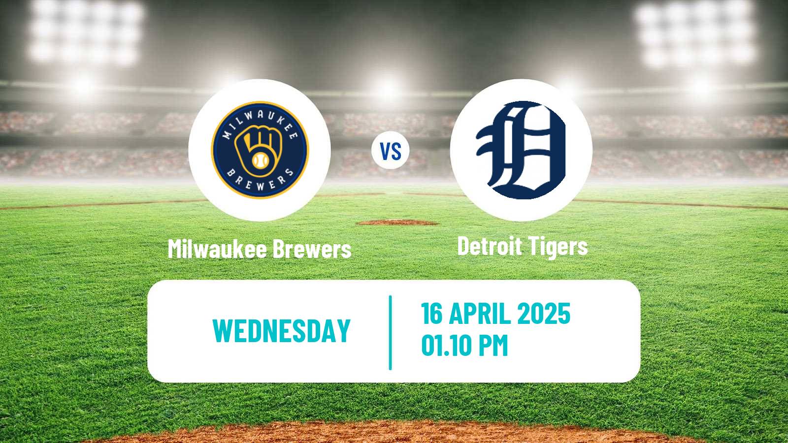 Baseball MLB Milwaukee Brewers - Detroit Tigers