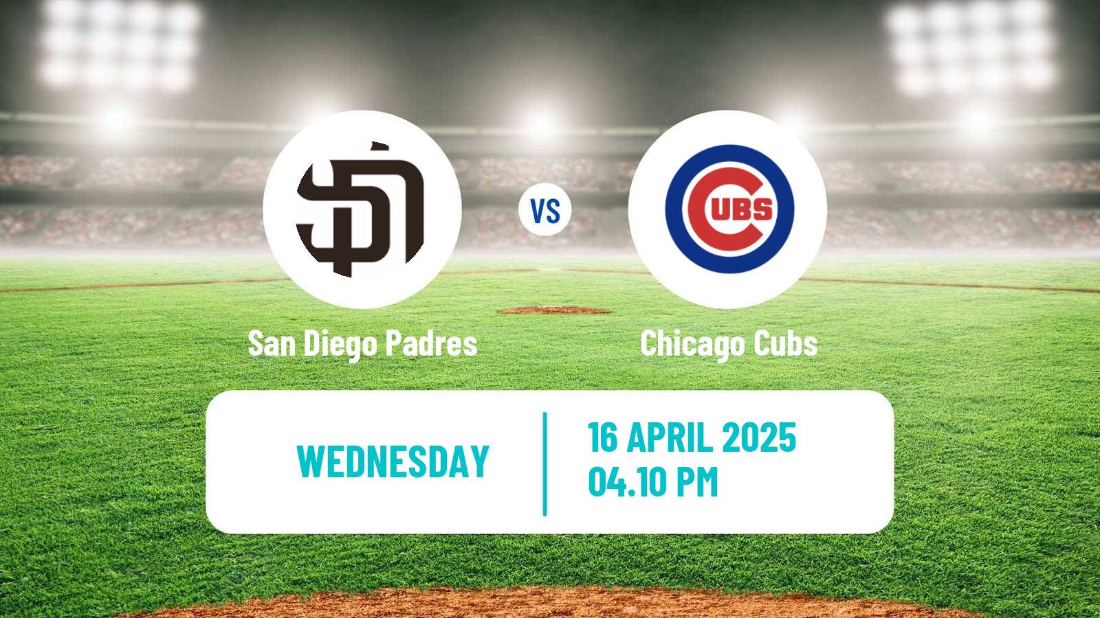 Baseball MLB San Diego Padres - Chicago Cubs