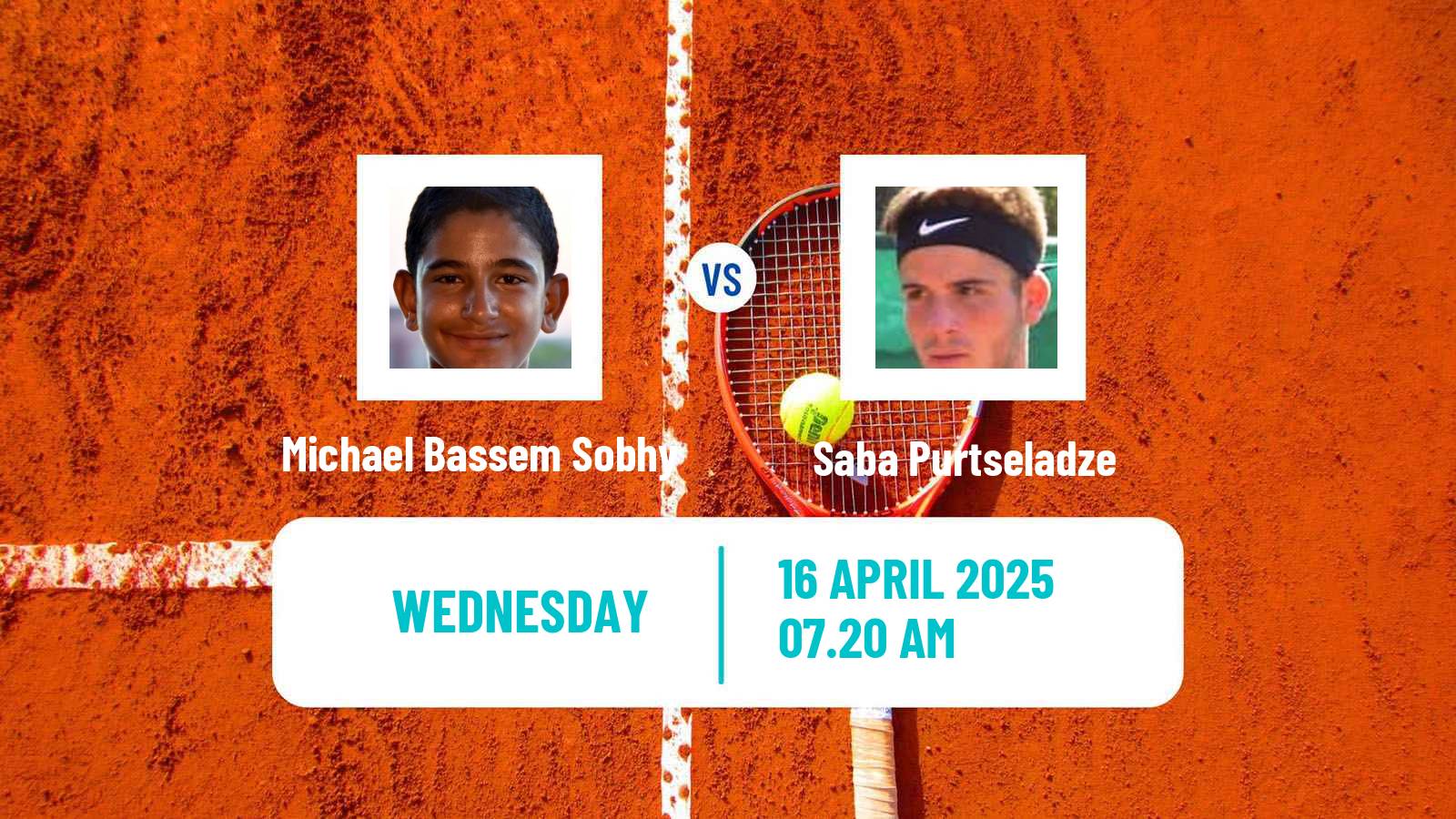 Tennis ITF M25 Sharm Elsheikh Men Michael Bassem Sobhy - Saba Purtseladze