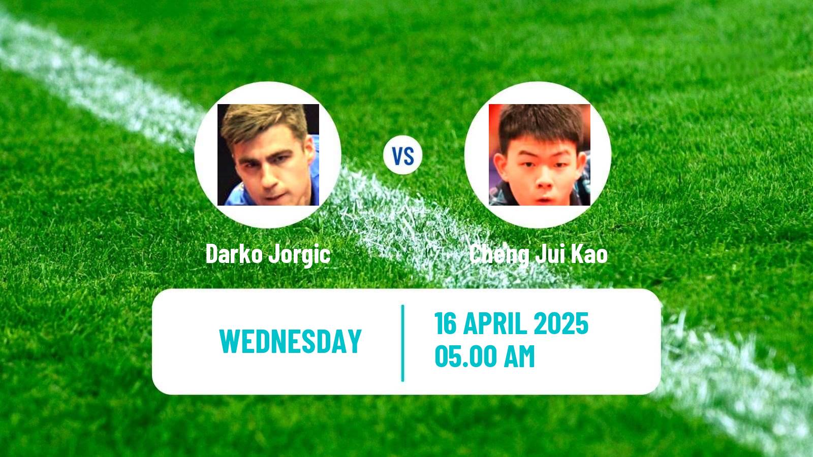 Table tennis World Cup Men Darko Jorgic - Cheng Jui Kao