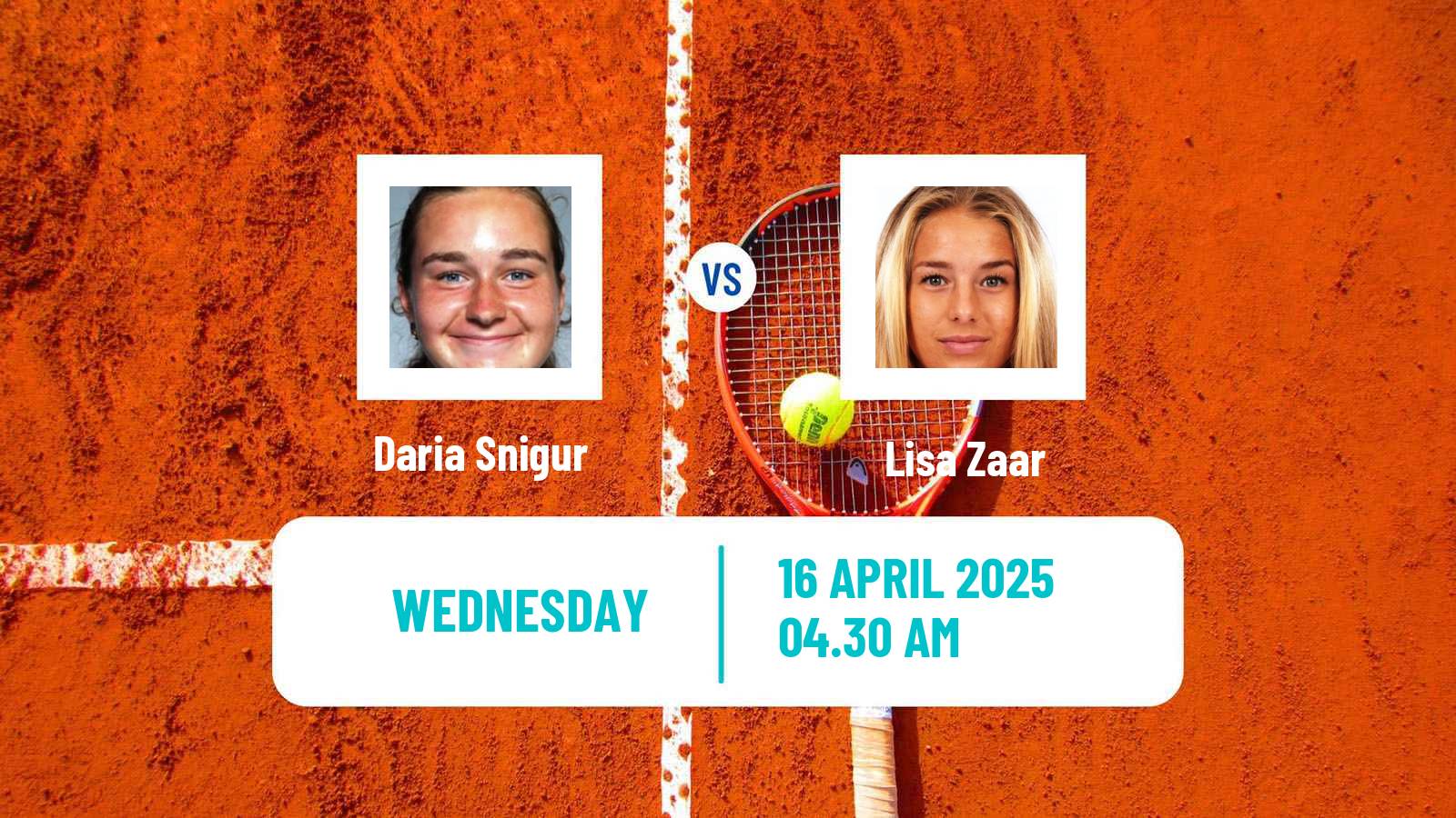 Tennis ITF W75 Calvi Women Daria Snigur - Lisa Zaar
