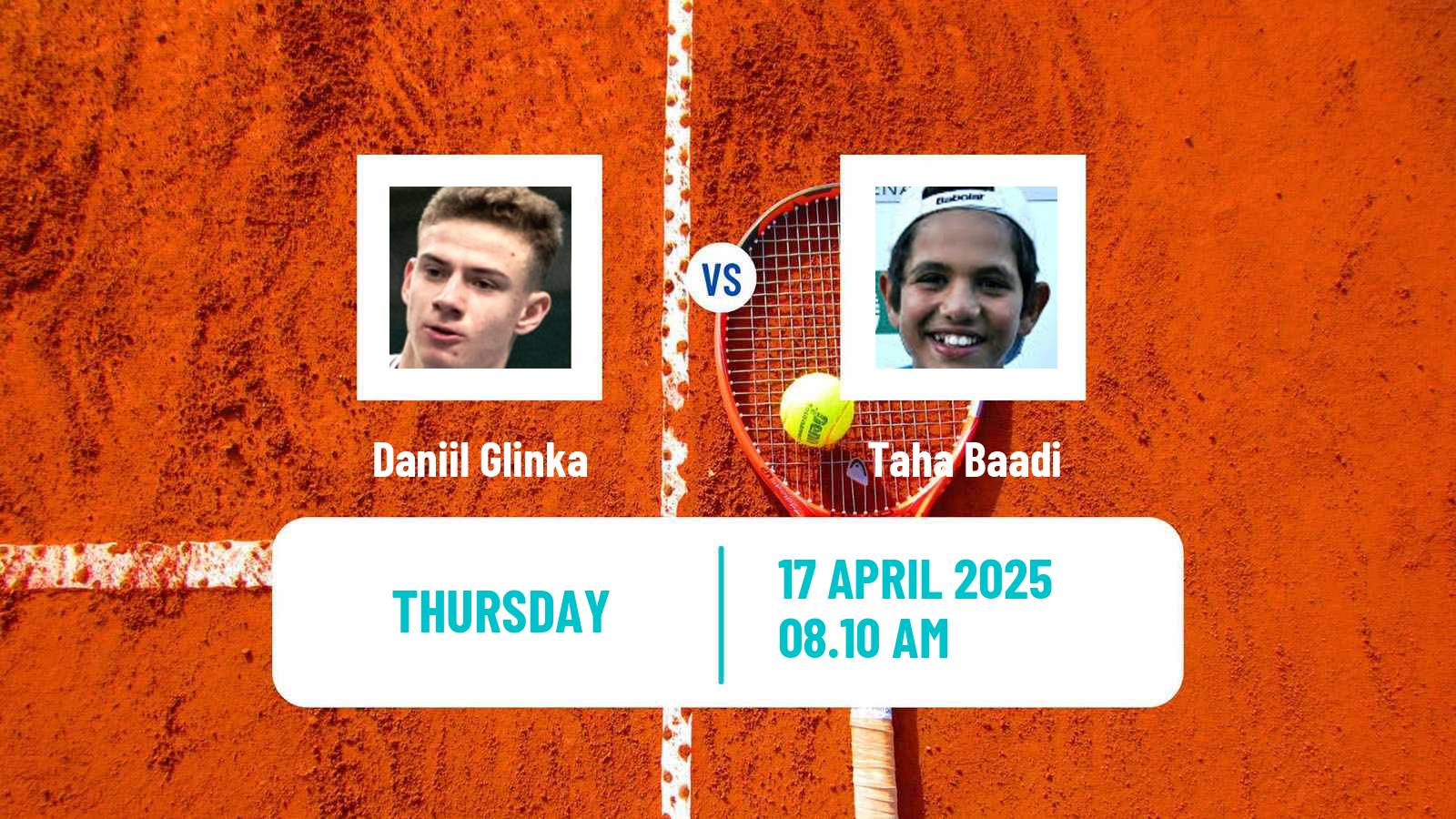 Tennis Abidjan Challenger Men Daniil Glinka - Taha Baadi