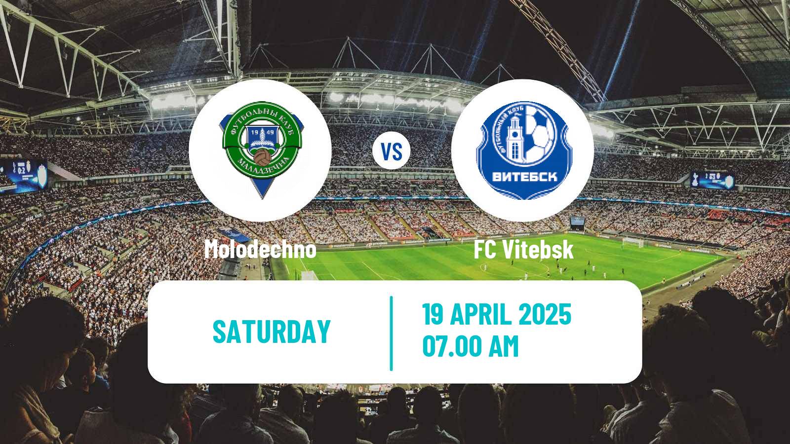 Soccer Belarusian Vysshaya Liga Molodechno - Vitebsk