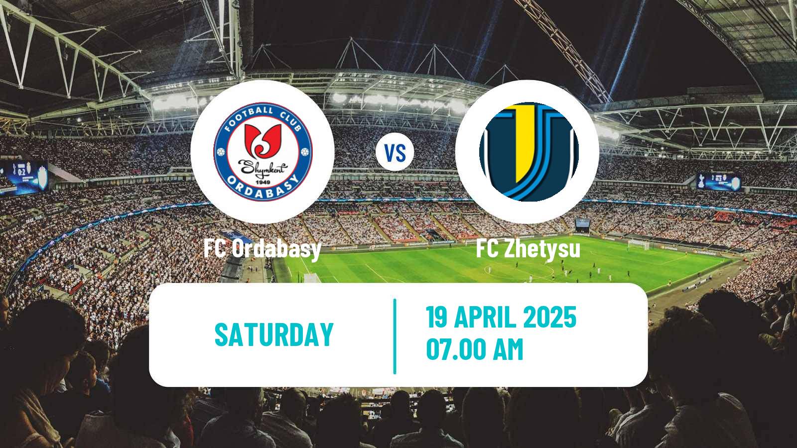 Soccer Kazakh Premier League Ordabasy - Zhetysu