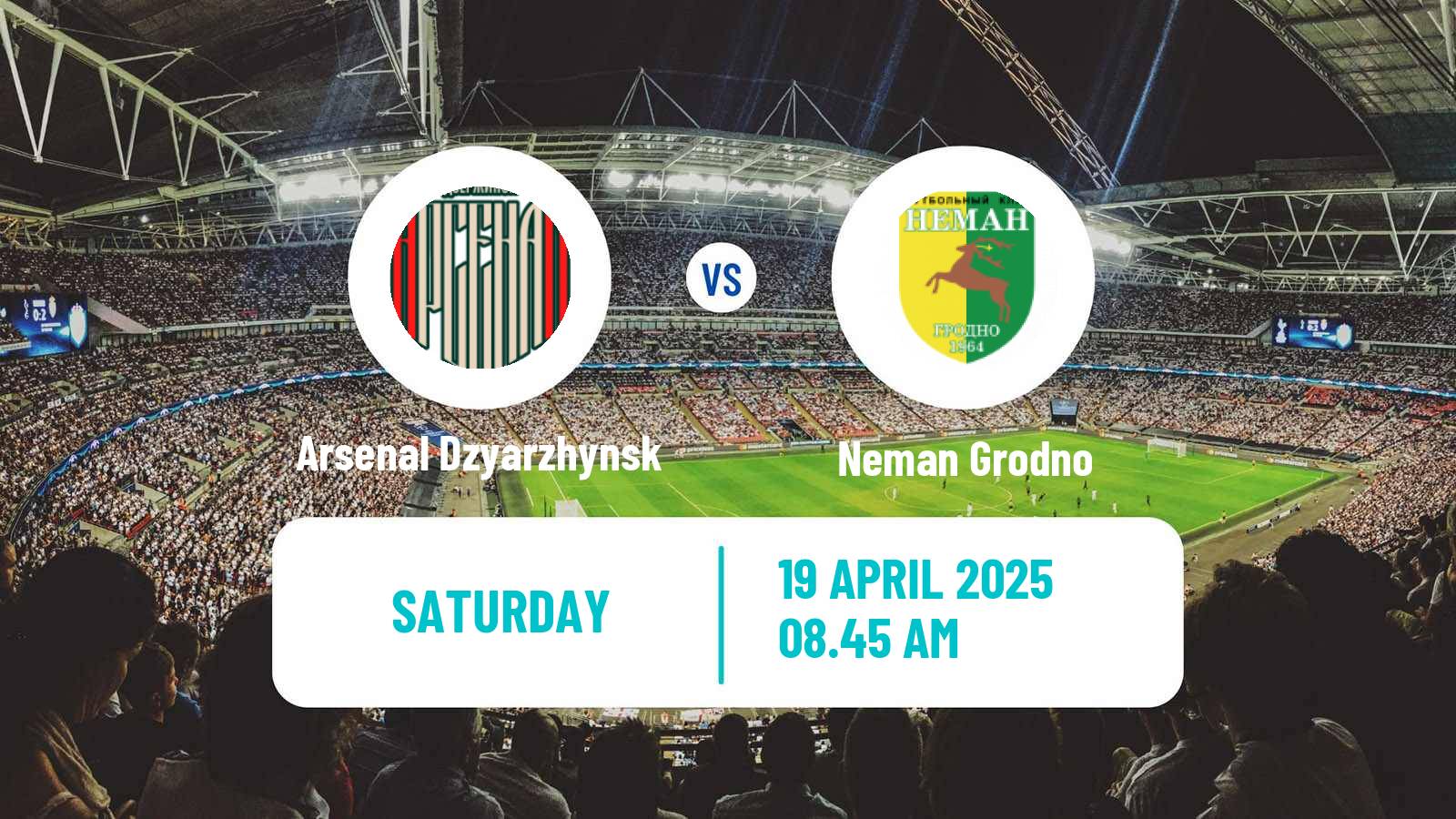 Soccer Belarusian Vysshaya Liga Arsenal Dzyarzhynsk - Neman Grodno