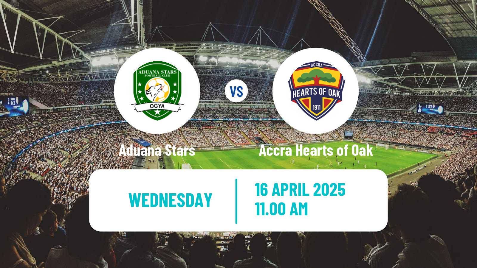Soccer Ghanaian Premier League Aduana Stars - Accra Hearts of Oak