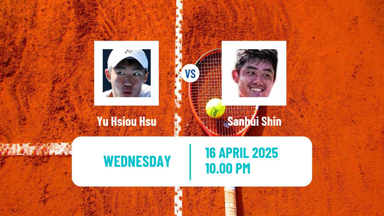 Tennis Busan Challenger Men Yu Hsiou Hsu - Sanhui Shin