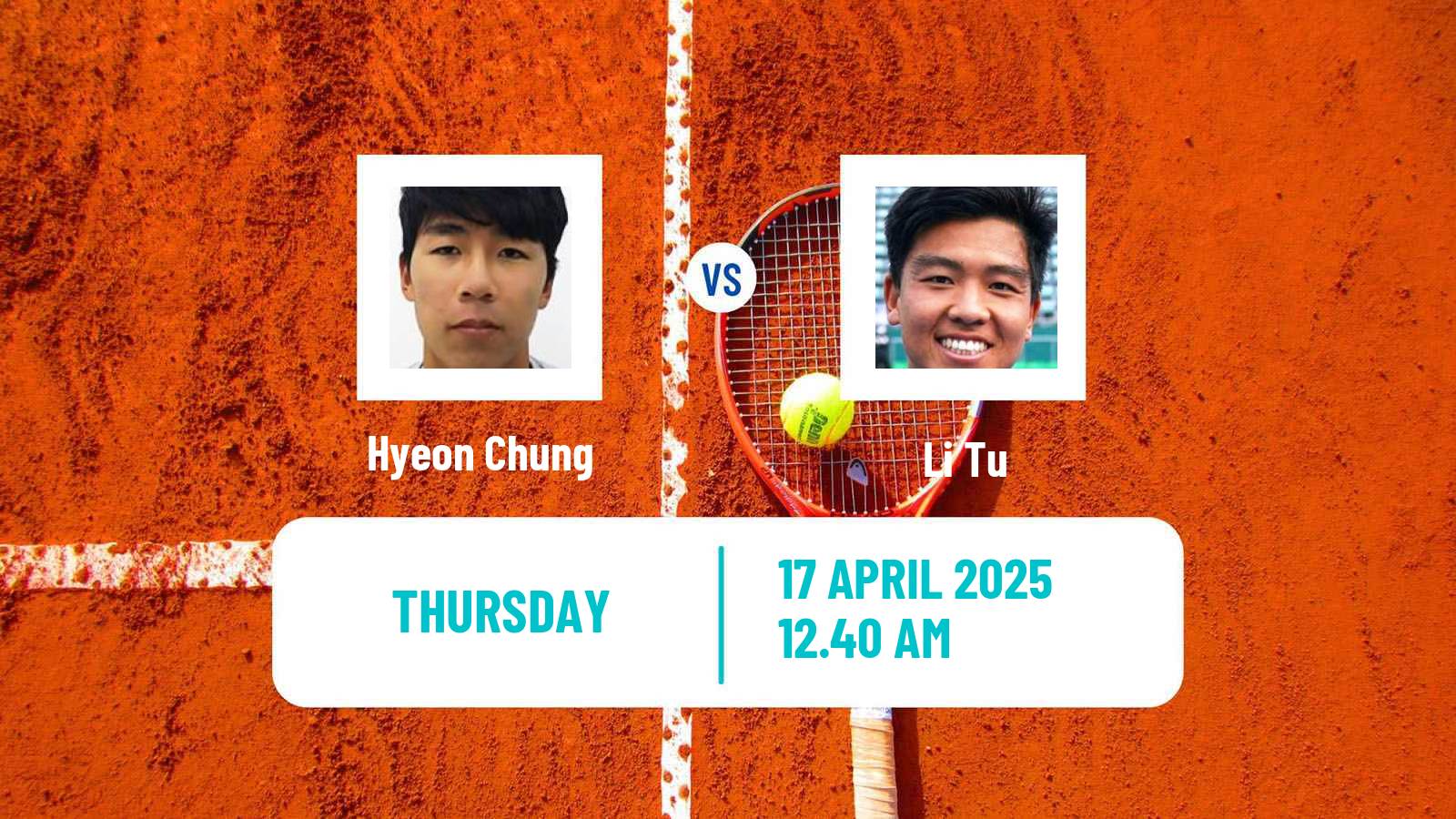 Tennis Busan Challenger Men Hyeon Chung - Li Tu