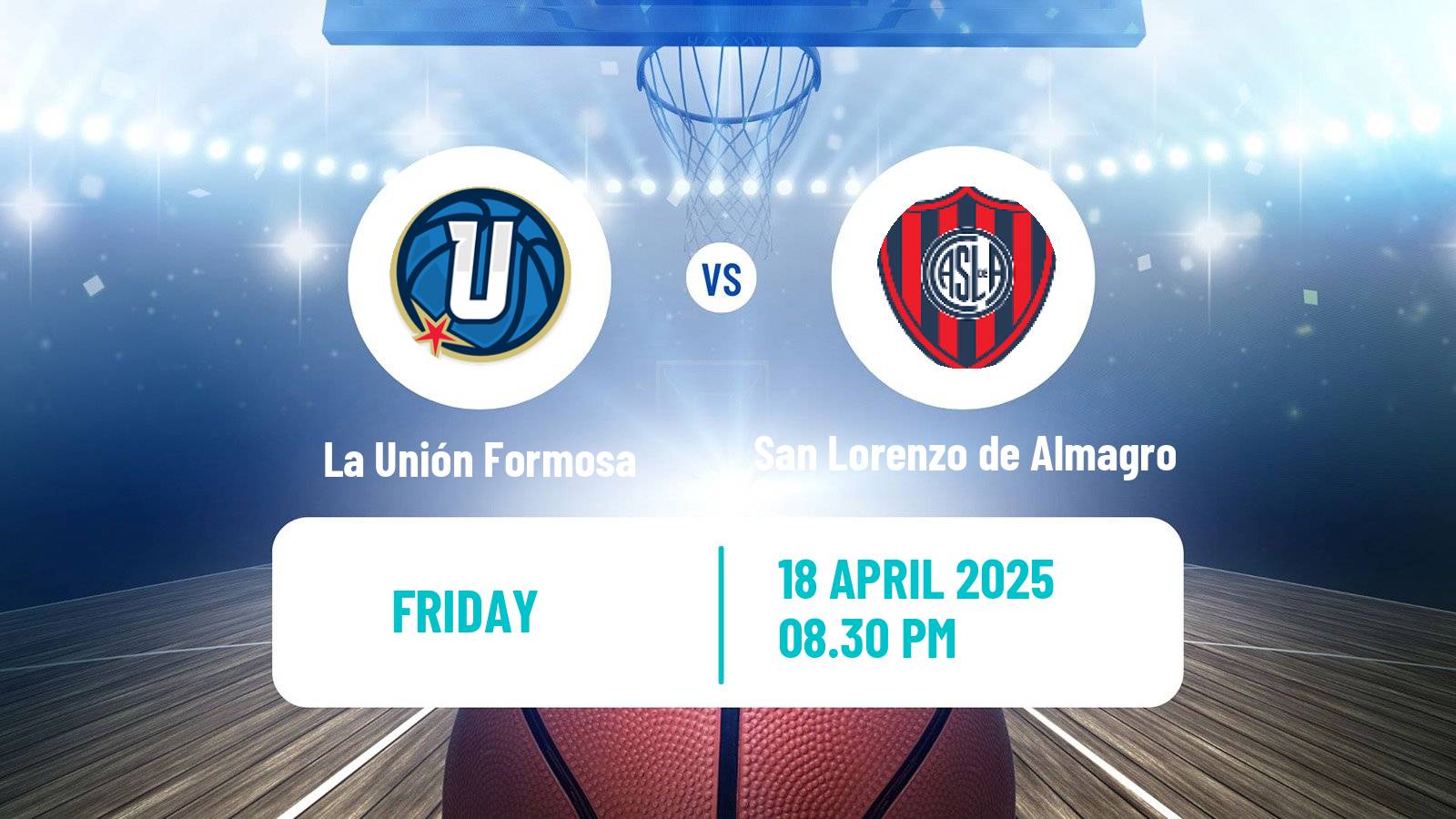 Basketball Argentinian LNB La Unión Formosa - San Lorenzo de Almagro