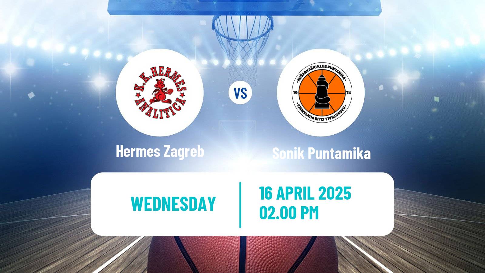 Basketball Croatian Prva Liga Basketball Hermes Zagreb - Sonik Puntamika