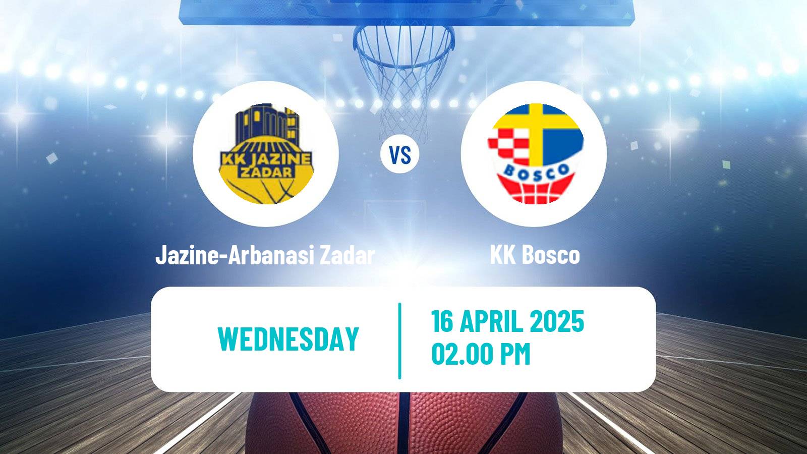 Basketball Croatian Prva Liga Basketball Jazine-Arbanasi Zadar - Bosco