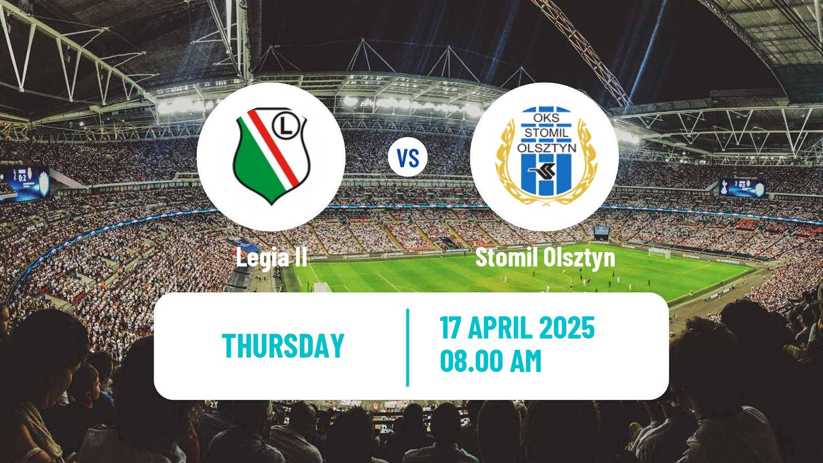 Soccer Polish Division 3 - Group I Legia II - Stomil Olsztyn