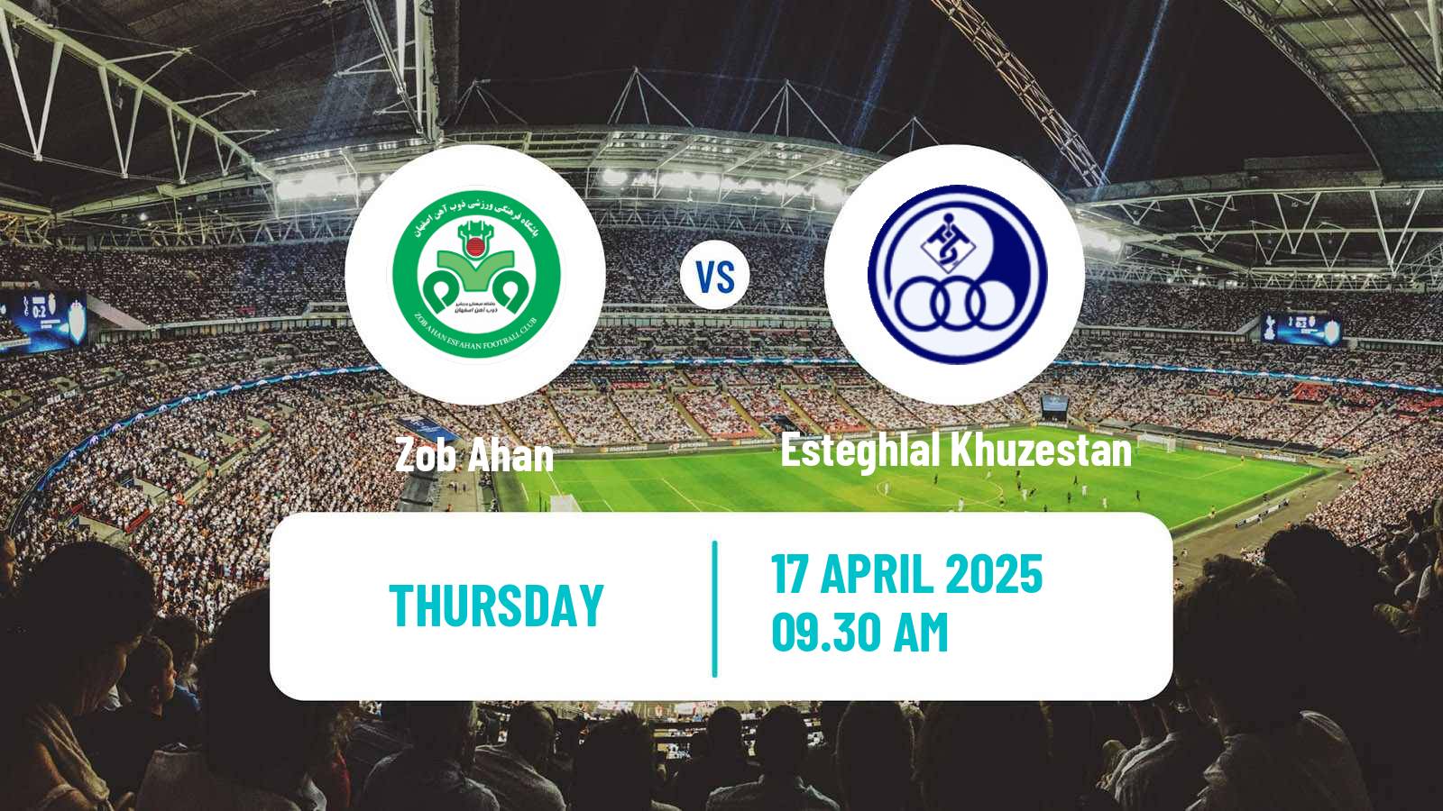 Soccer Iran Pro League Zob Ahan - Esteghlal Khuzestan