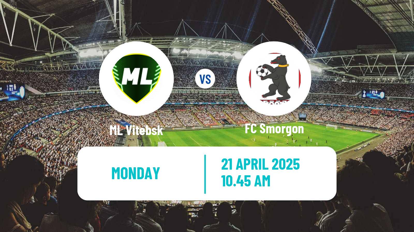 Soccer Belarusian Vysshaya Liga ML Vitebsk - Smorgon