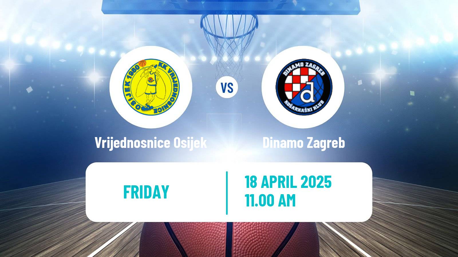 Basketball Croatian Premijer Liga Basketball Vrijednosnice Osijek - Dinamo Zagreb